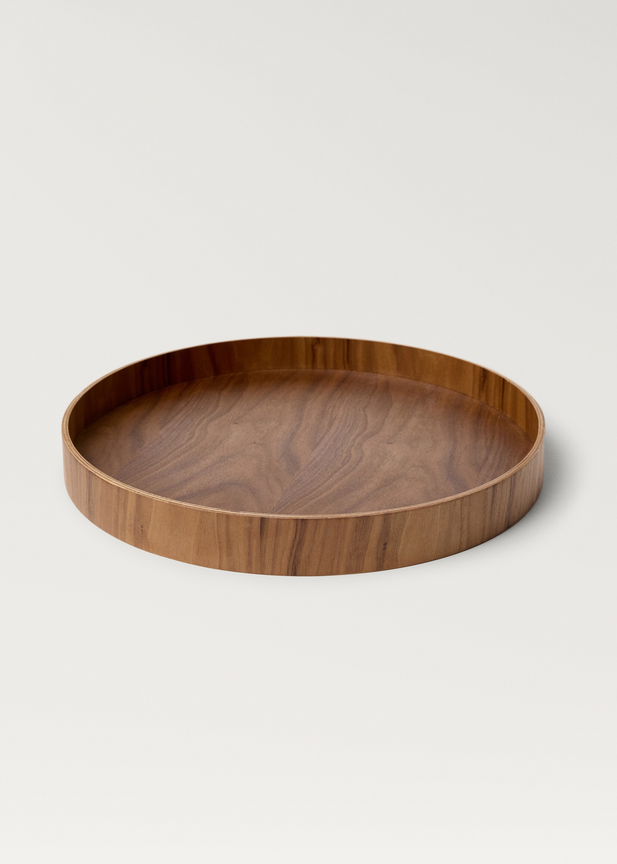Large round wooden tray - Details of the article 1, Brown. Ref: 87072931-00.