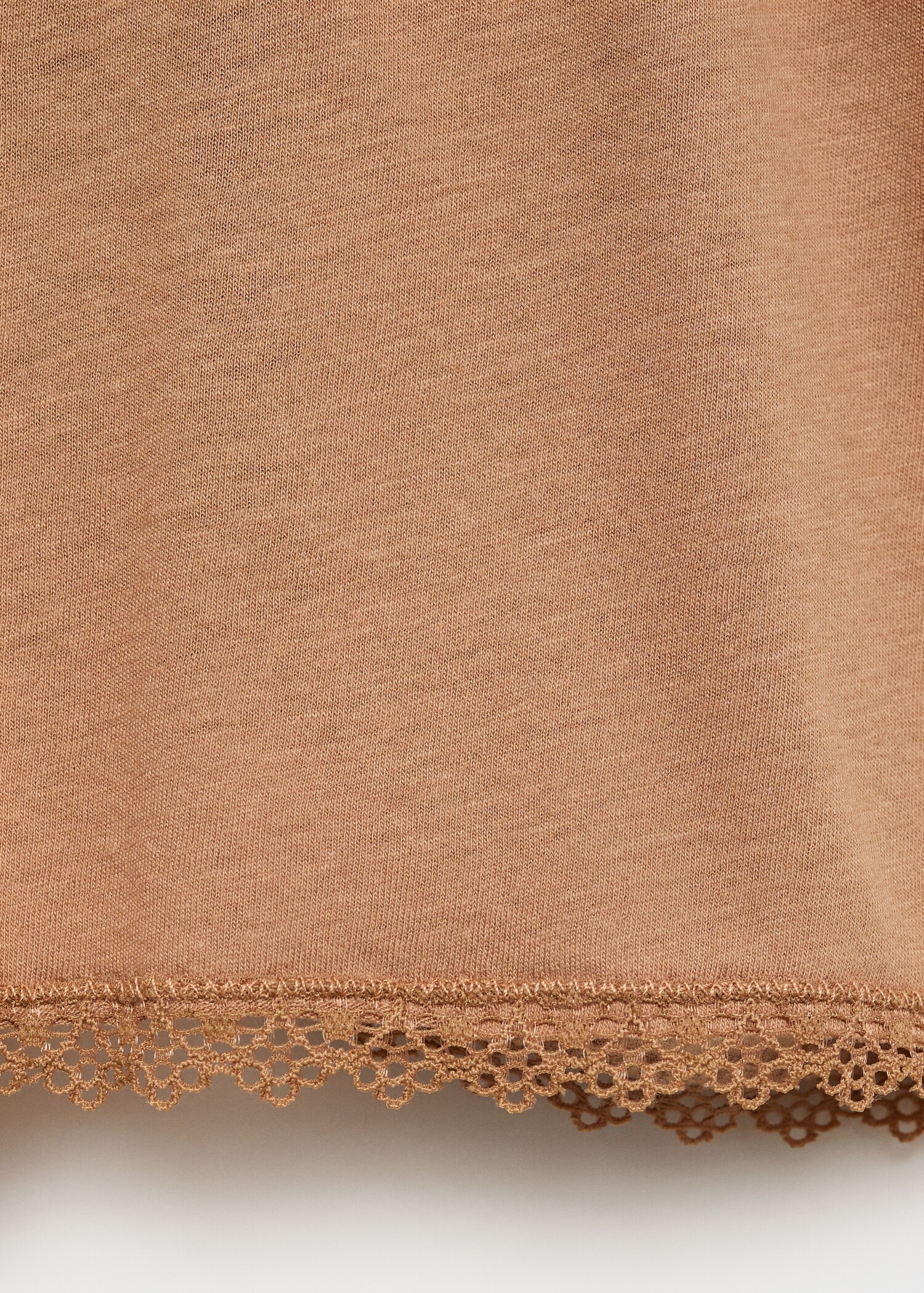 Short de pyjama coton dentelle rapporté contrasté - Détail de l'article 8