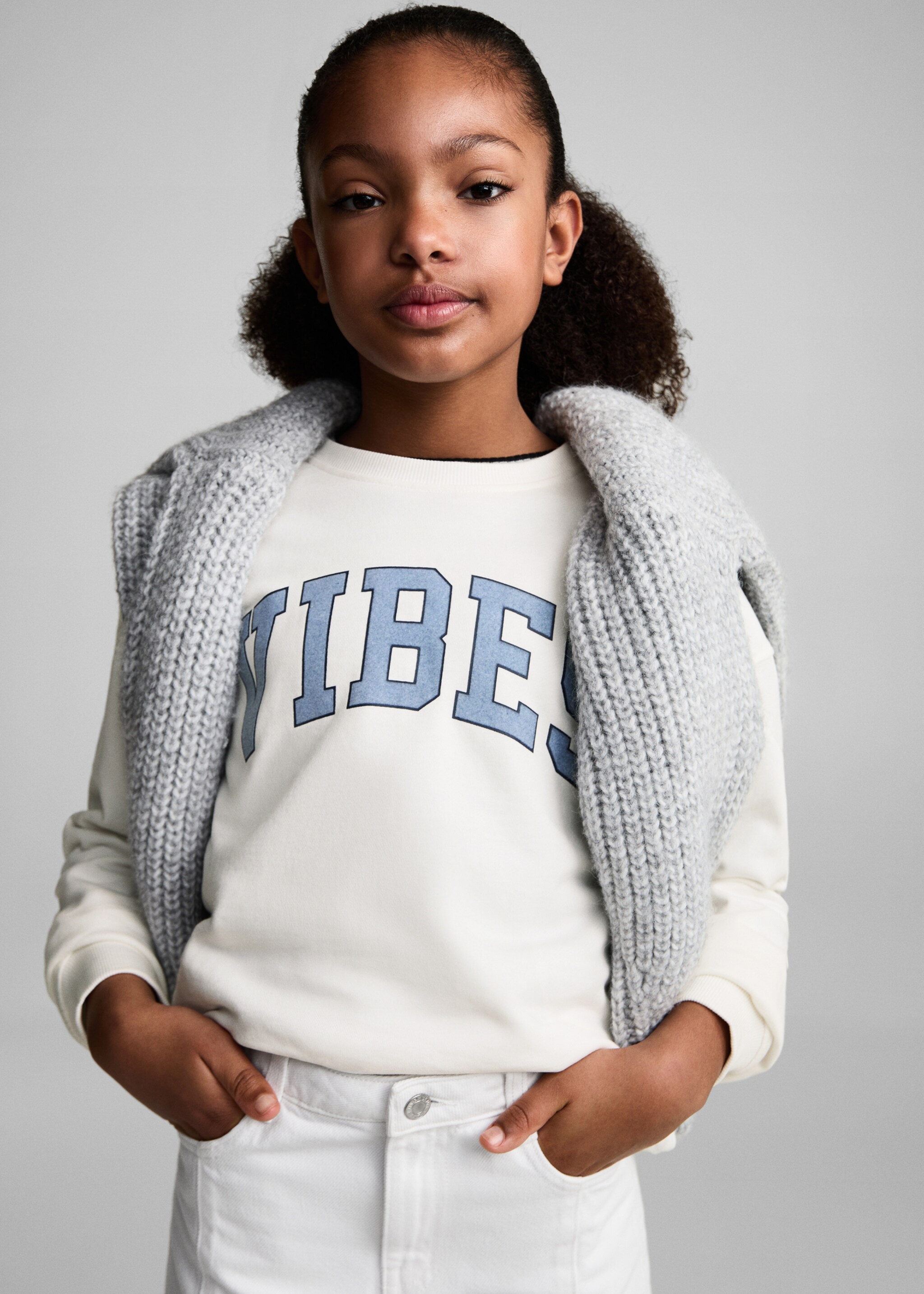 Denim mini-skirt - Medium plane, White. Ref: 87073269-00.