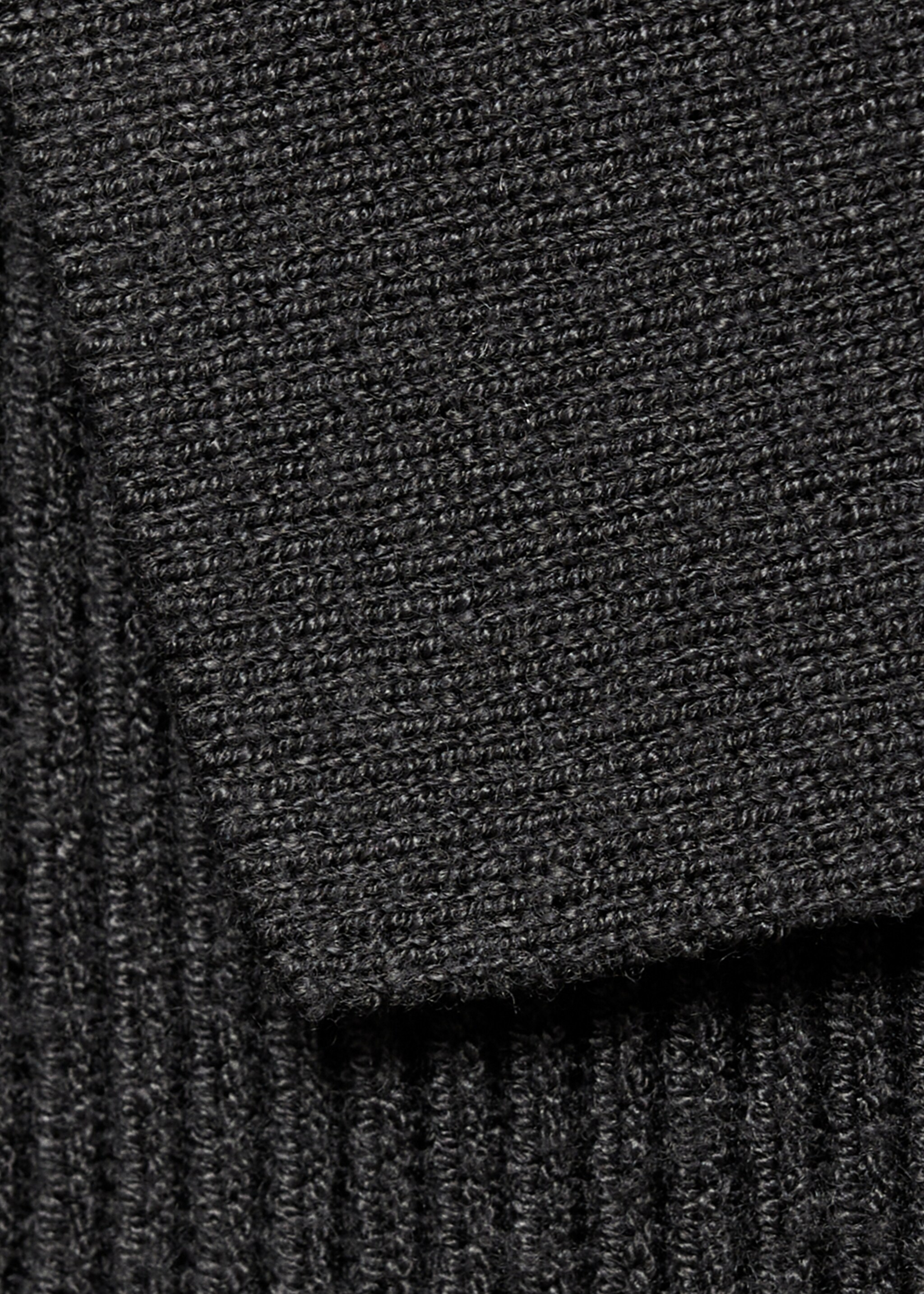 Polo-neck jumpsuit - Details of the article 8, Charcoal. Ref: 87073271-00.