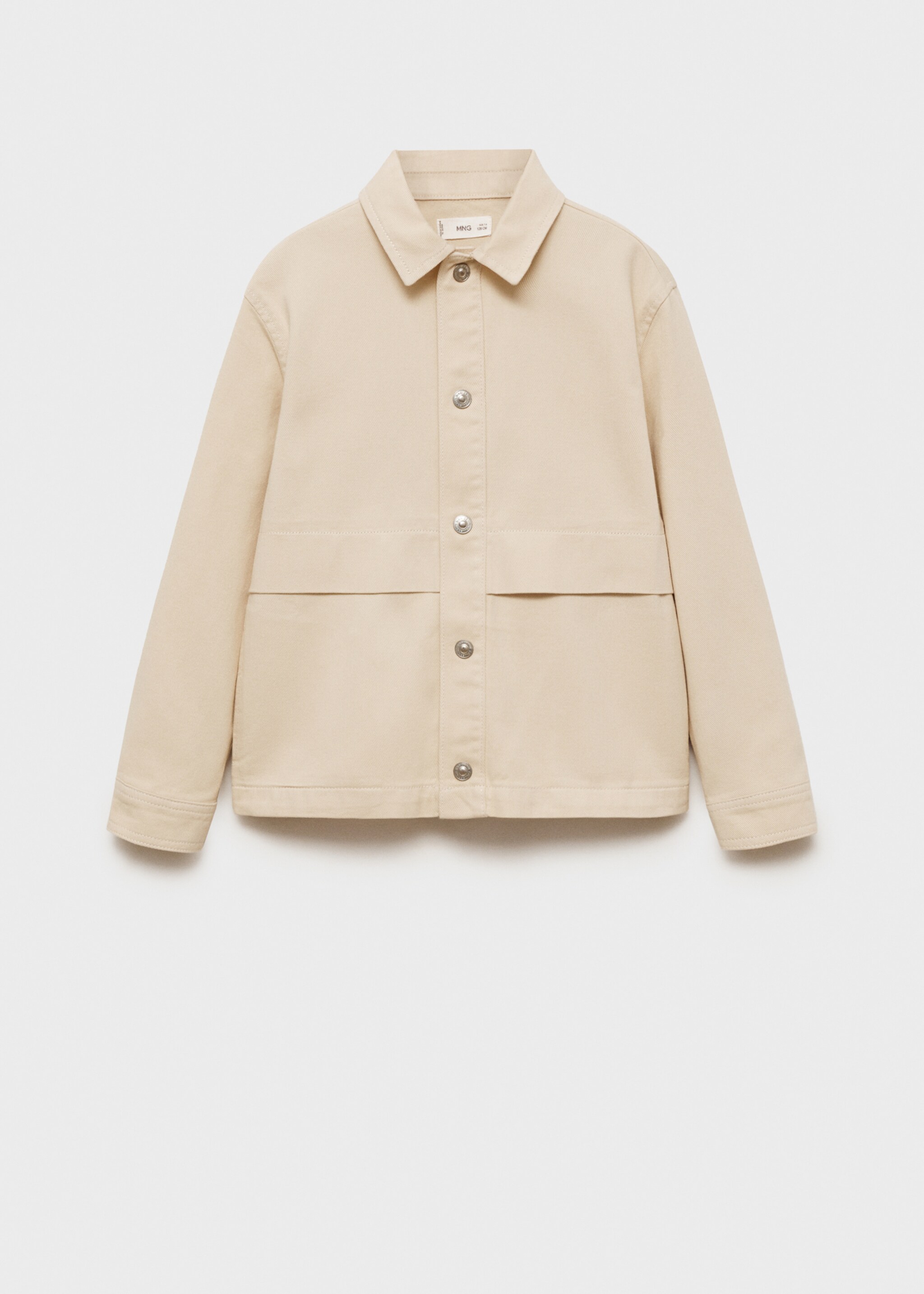 Twill jacket with pockets - Article without model, Sand. Ref: 87073273-00.