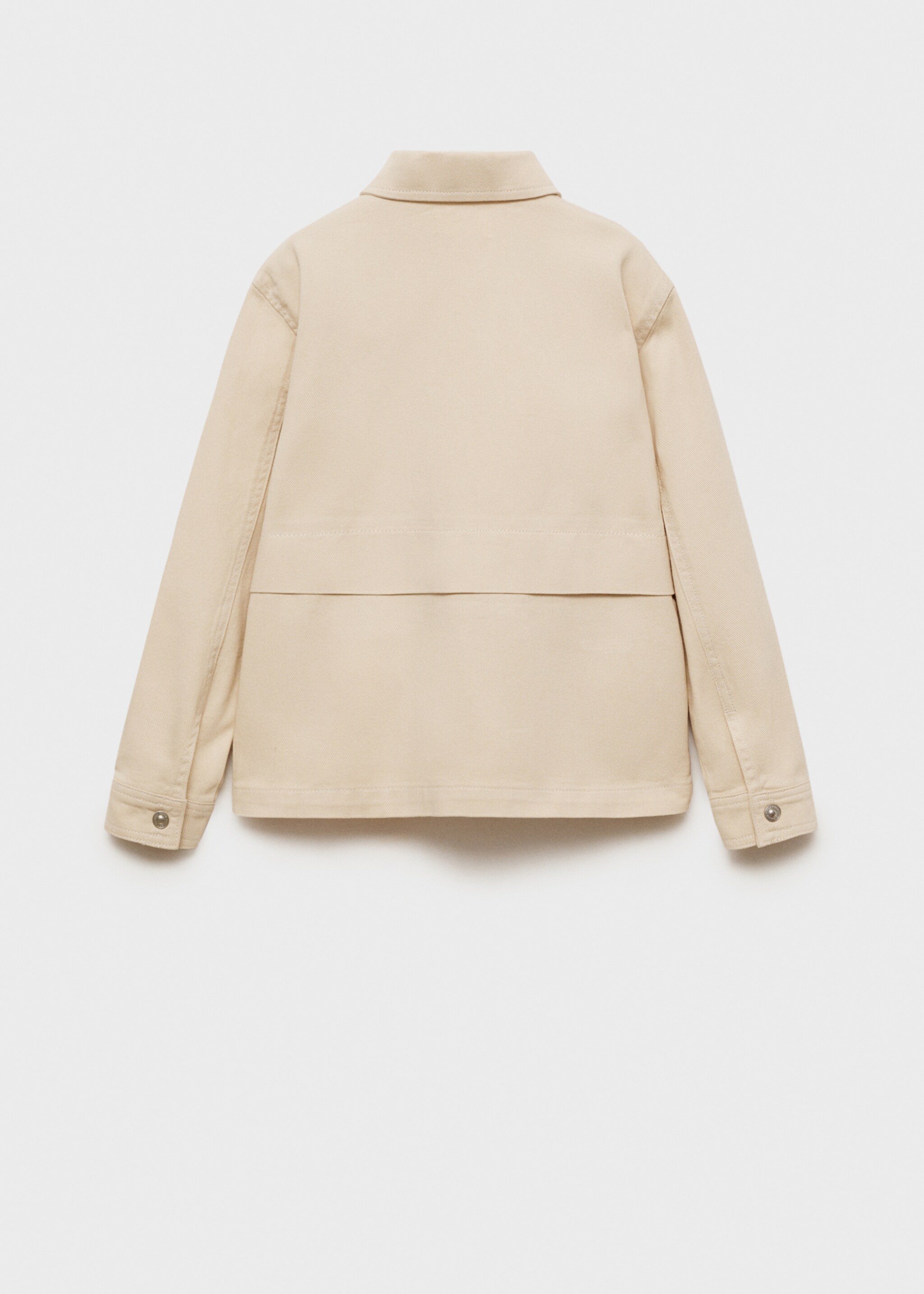 Twill jacket with pockets - Reverse of the article, Sand. Ref: 87073273-00.