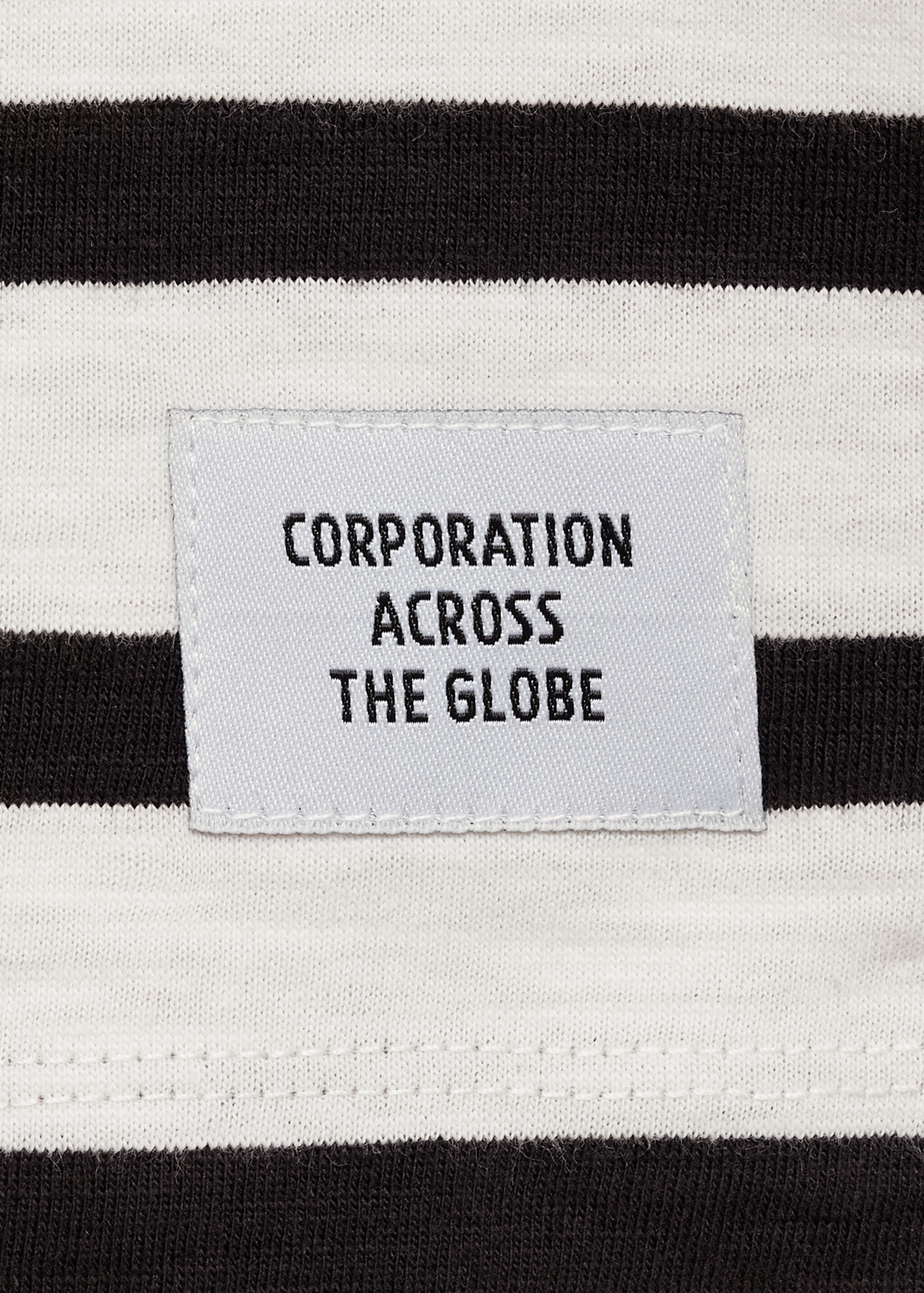 Striped long sleeves t-shirt - Details of the article 8, Black. Ref: 87073275-00.