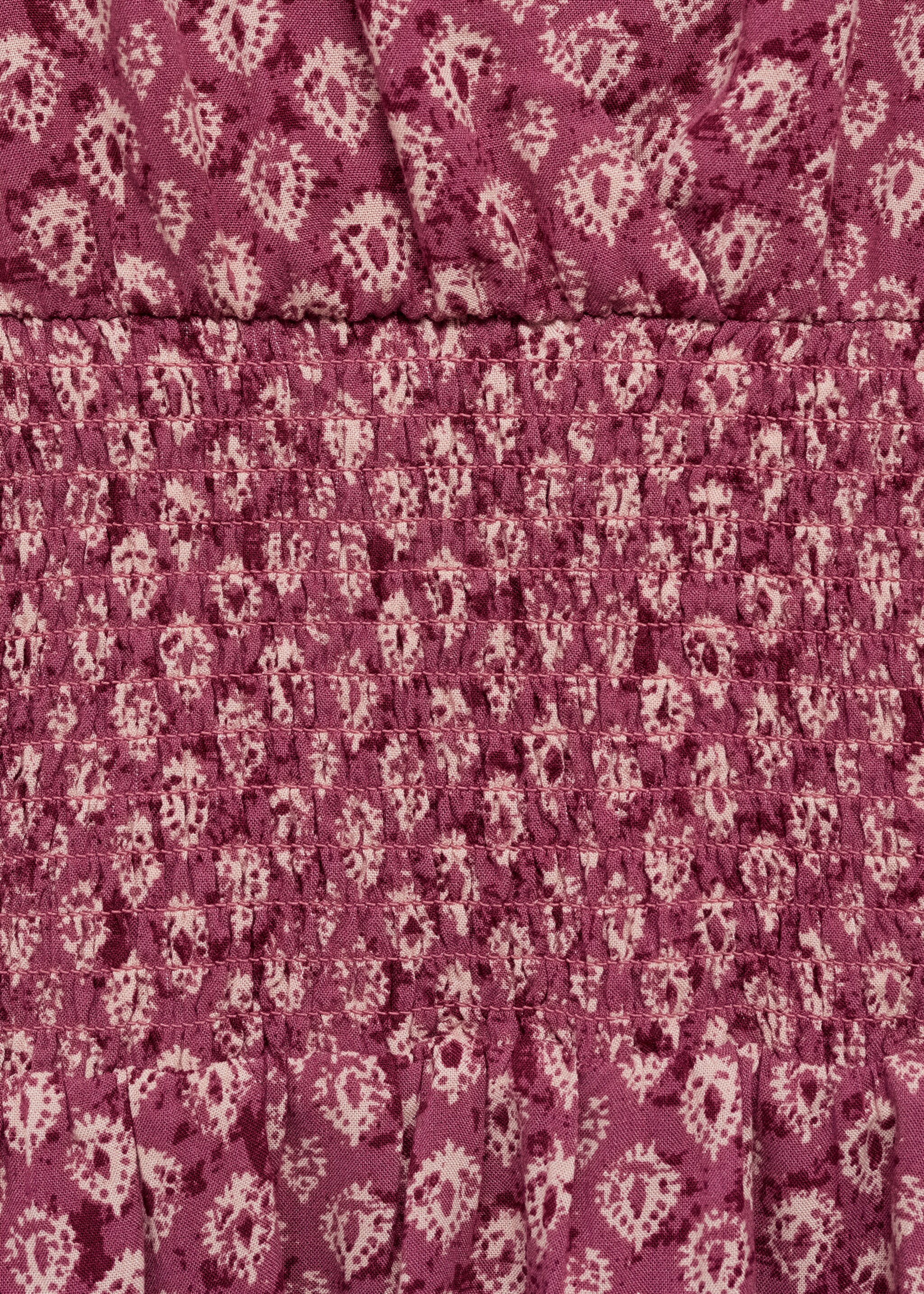Printed short dress - Details of the article 0, Maroon. Ref: 87073278-00.