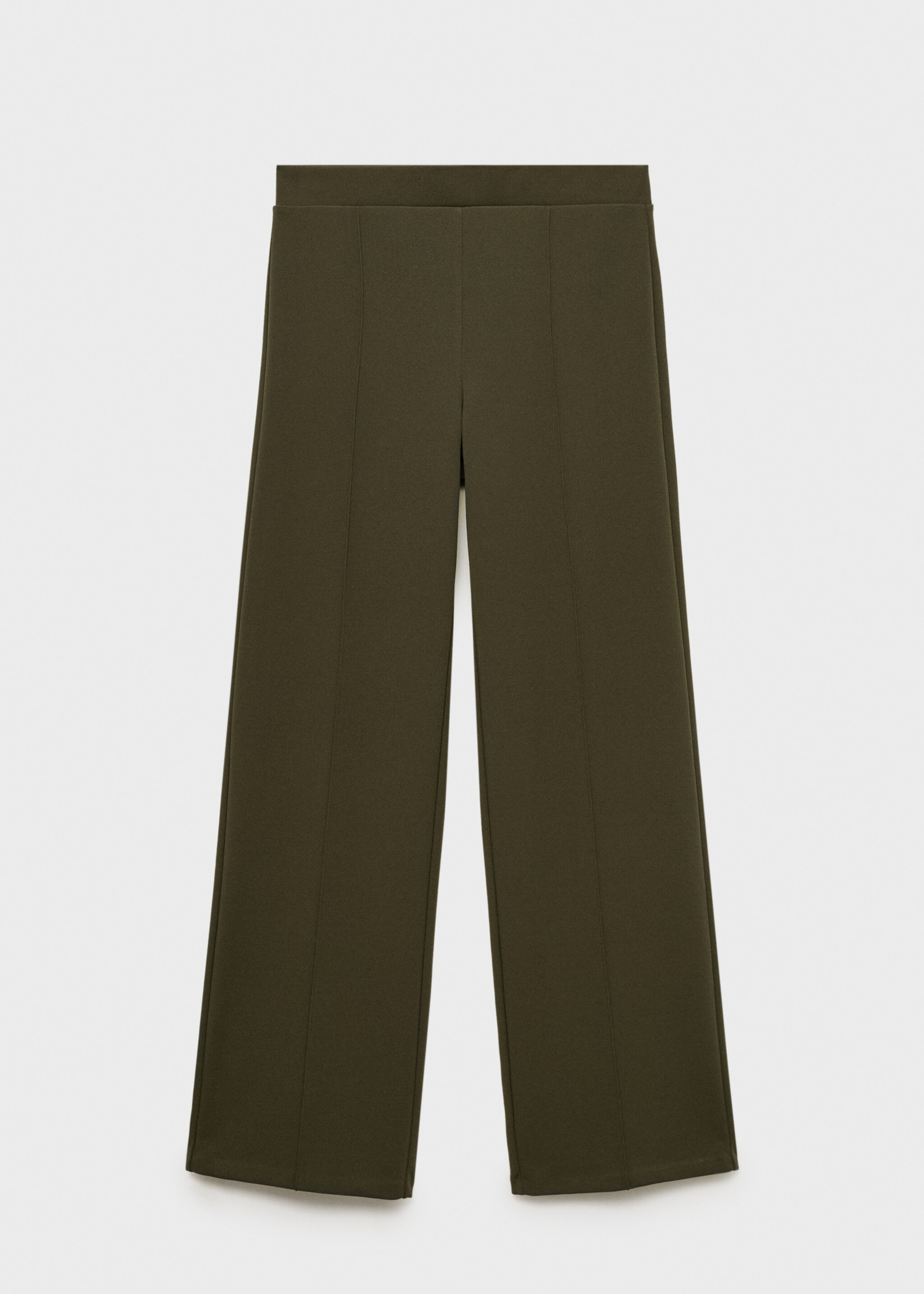 Straight knitted trousers - Article without model, Khaki. Ref: 87073279-00.