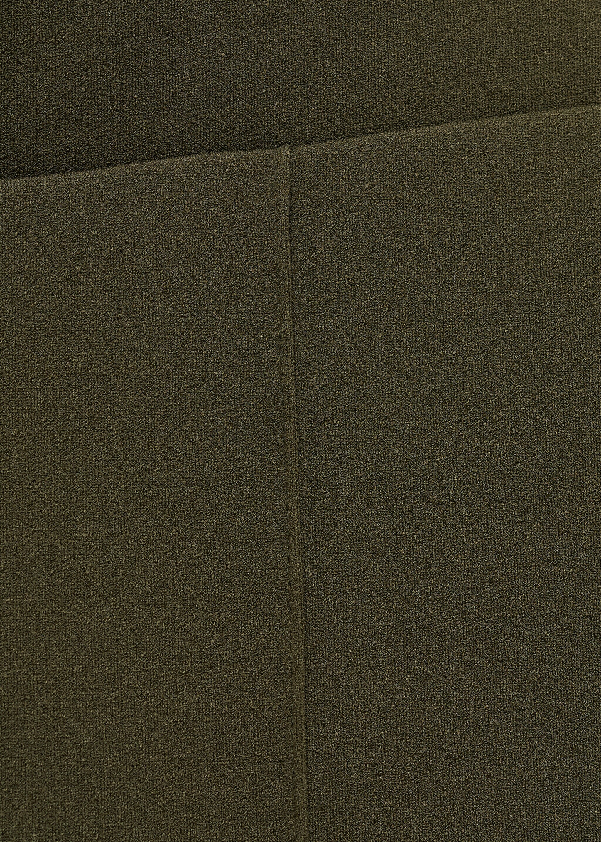 Straight knitted trousers - Details of the article 8, Khaki. Ref: 87073279-00.