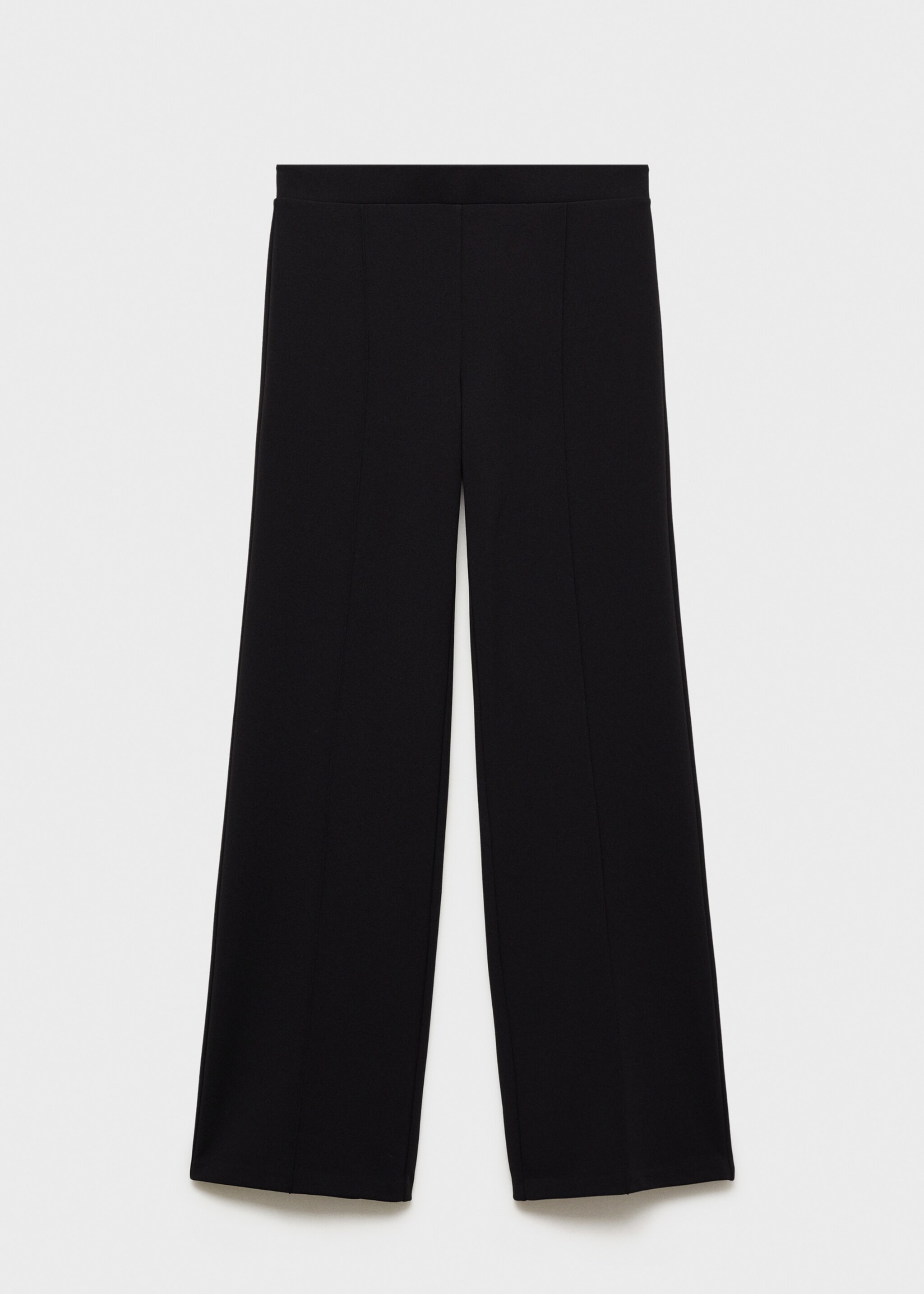 Straight knitted trousers - Article without model, Black. Ref: 87073279-00.