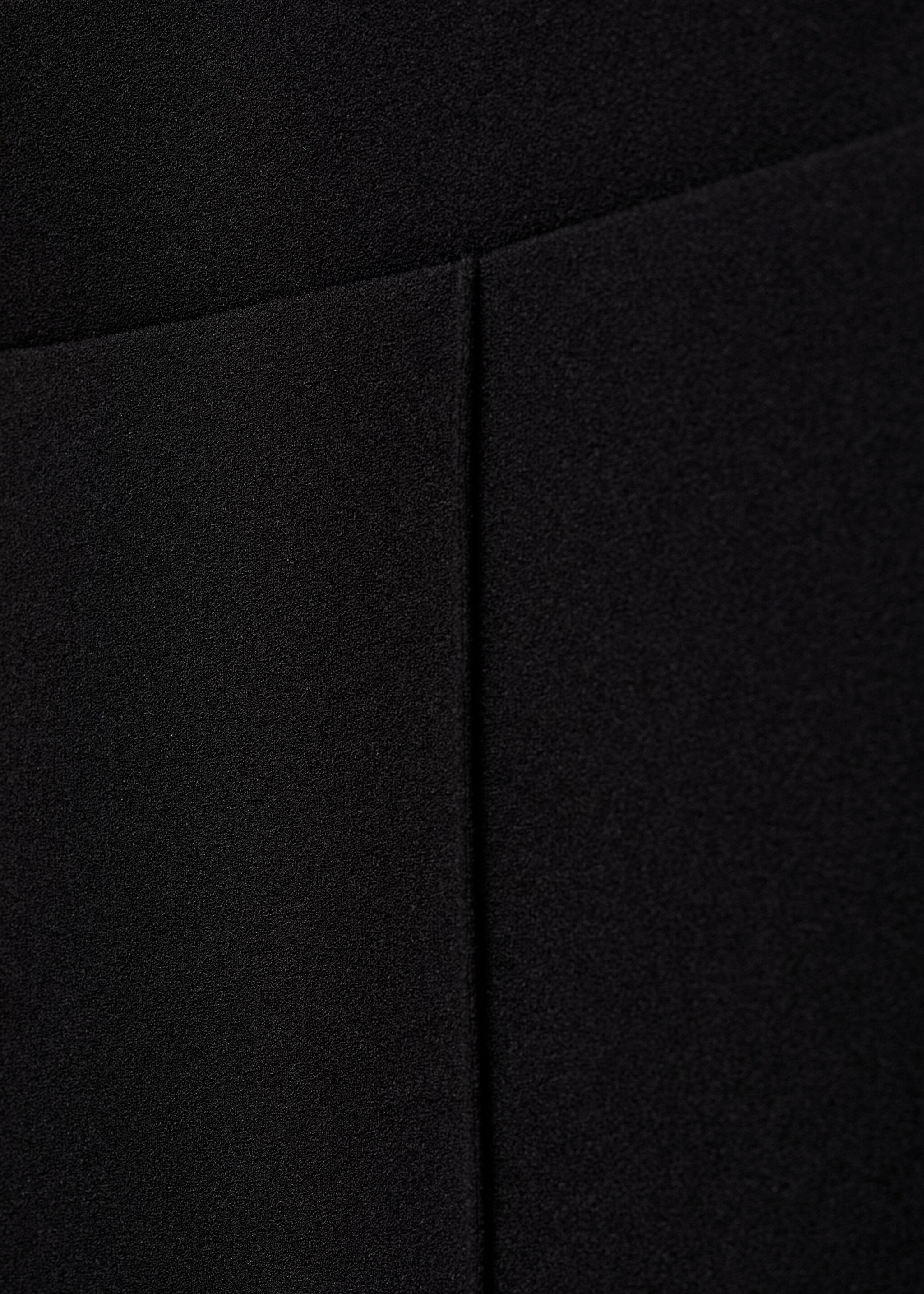 Straight knitted trousers - Details of the article 0, Black. Ref: 87073279-00.