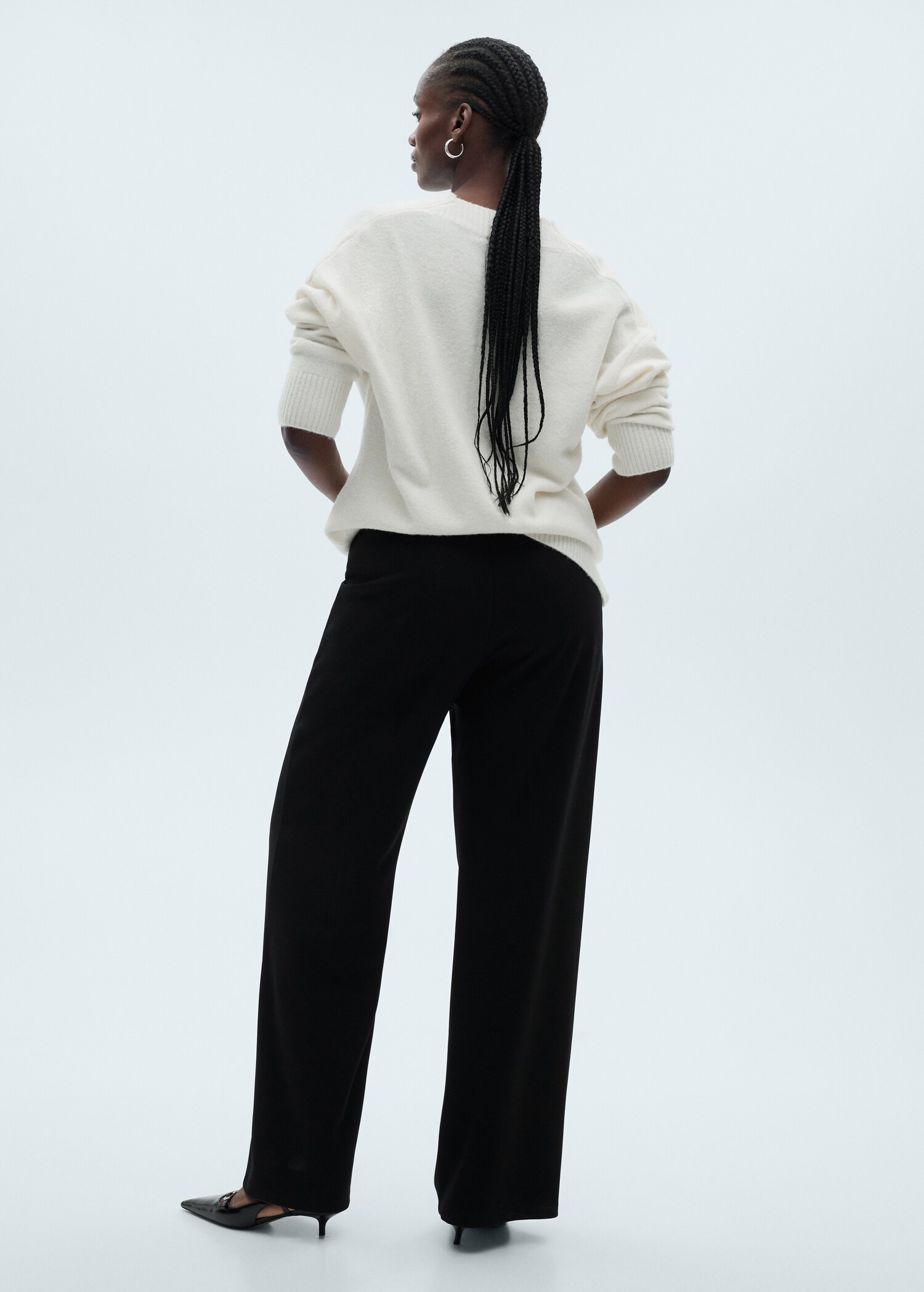 Straight knitted trousers - Details of the article 4