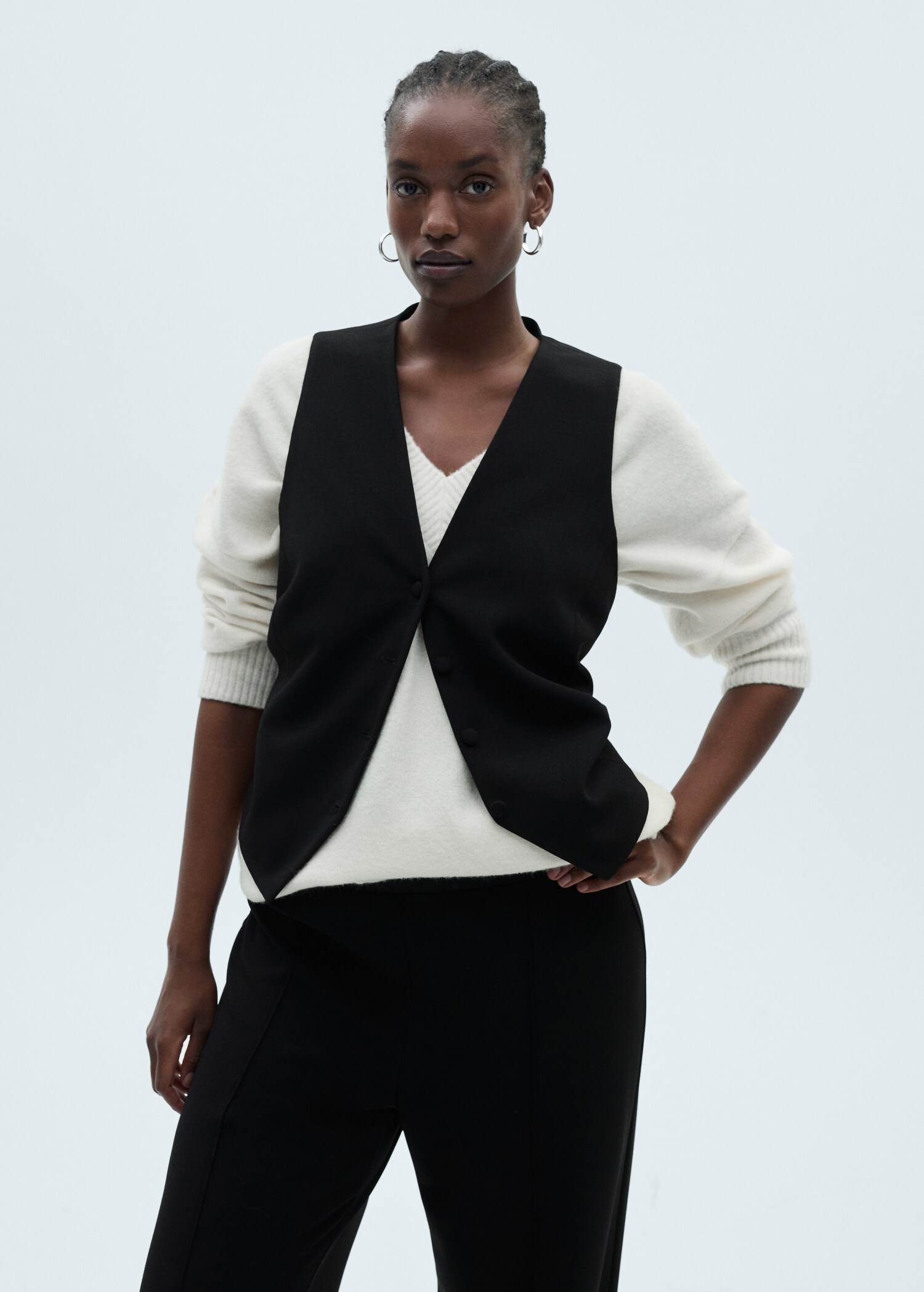 Straight knitted trousers - Details of the article 5