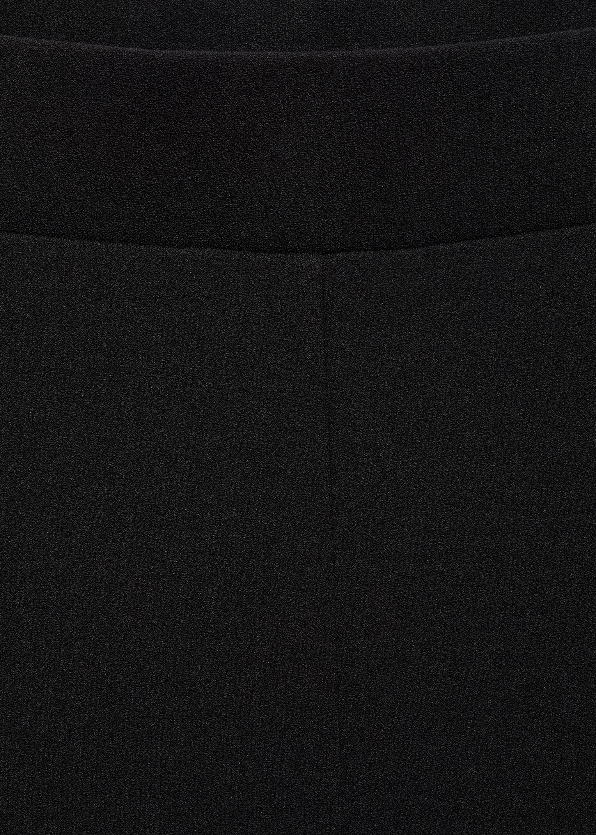 Straight knitted trousers - Details of the article 8, Black. Ref: 87073279-00.