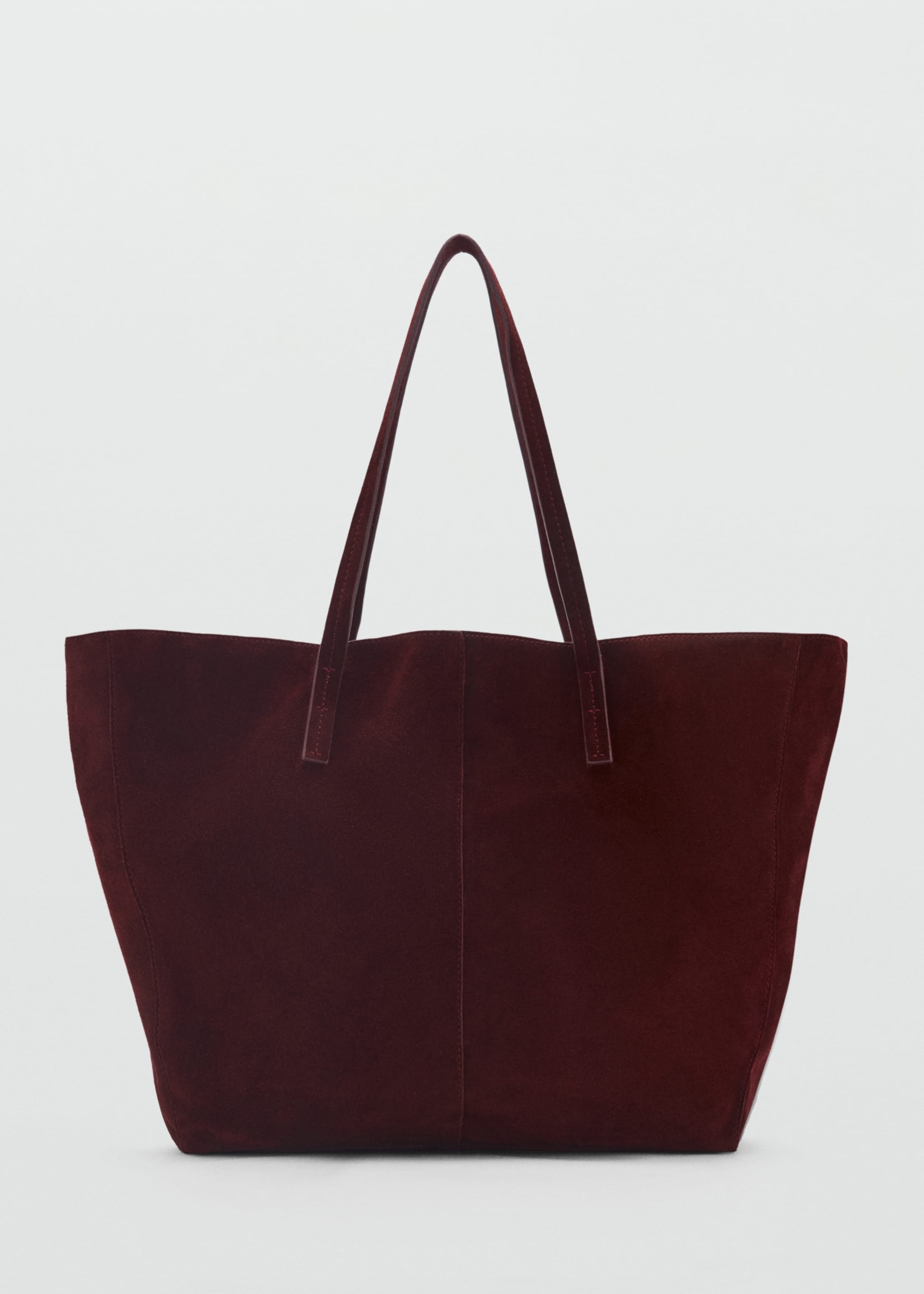 Suede shopper bag - Article without model, Burgundy. Ref: 87073281-00.