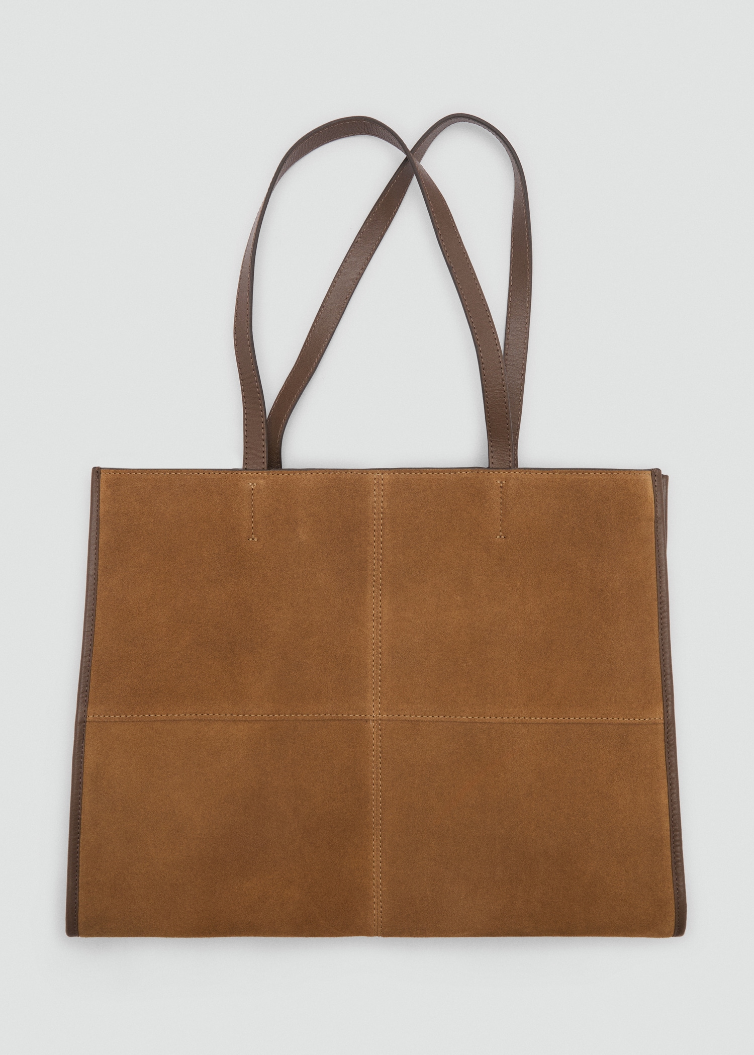 Leather shopper bag with stitching - Details of the article 4