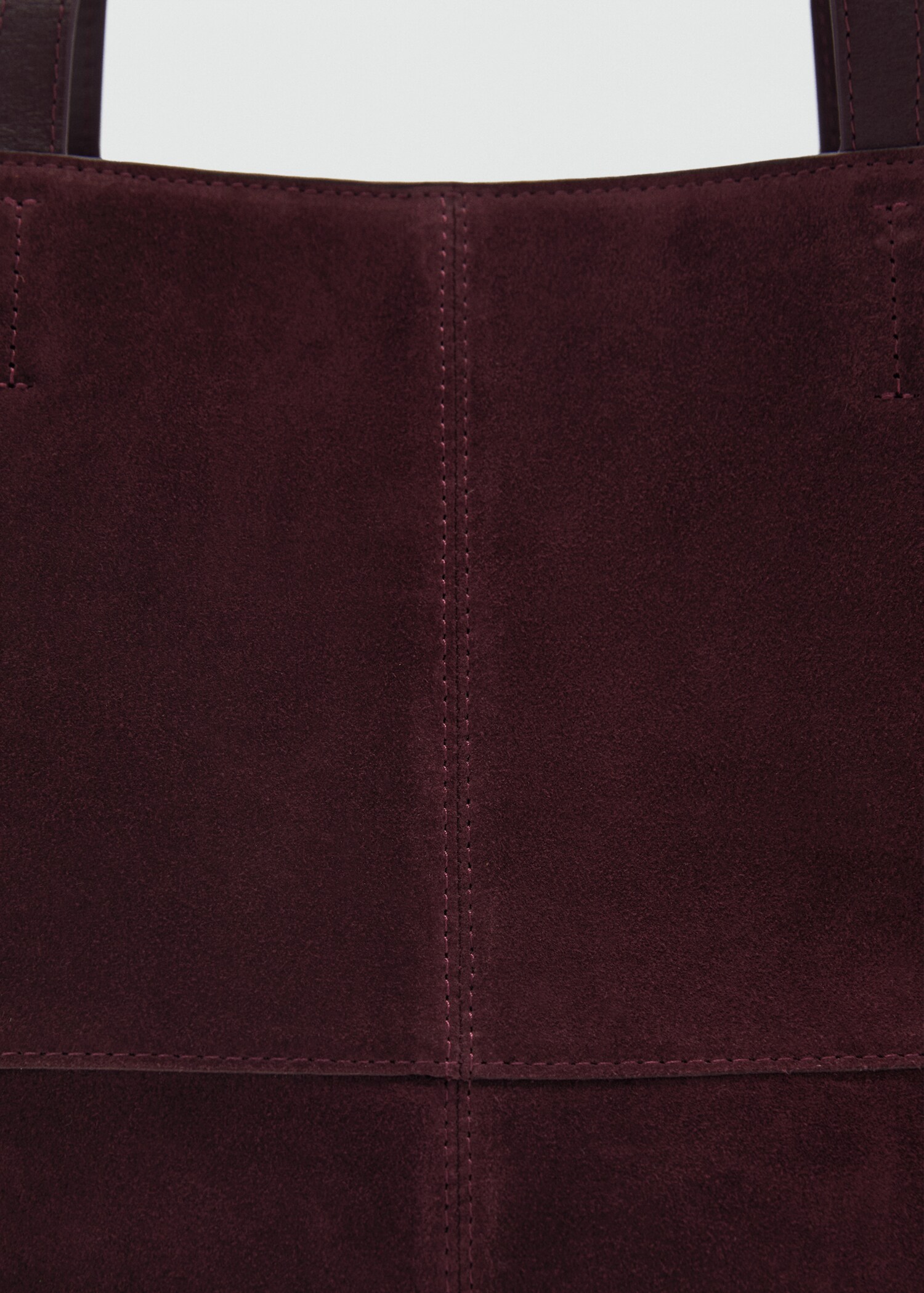 Leather shopper bag with stitching - Details of the article 1
