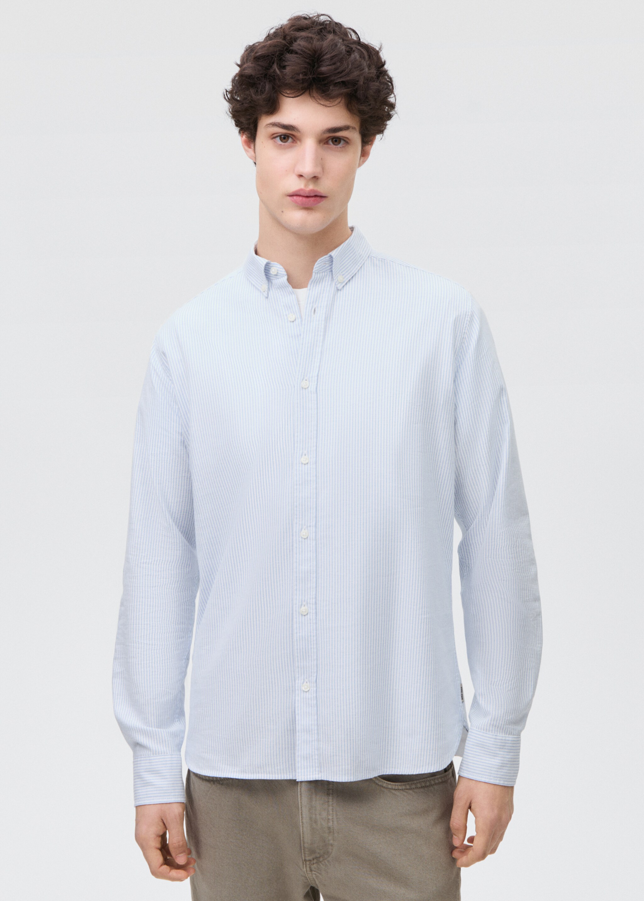 Oxford shirt - Medium plane, Blue. Ref: 87073283-00.