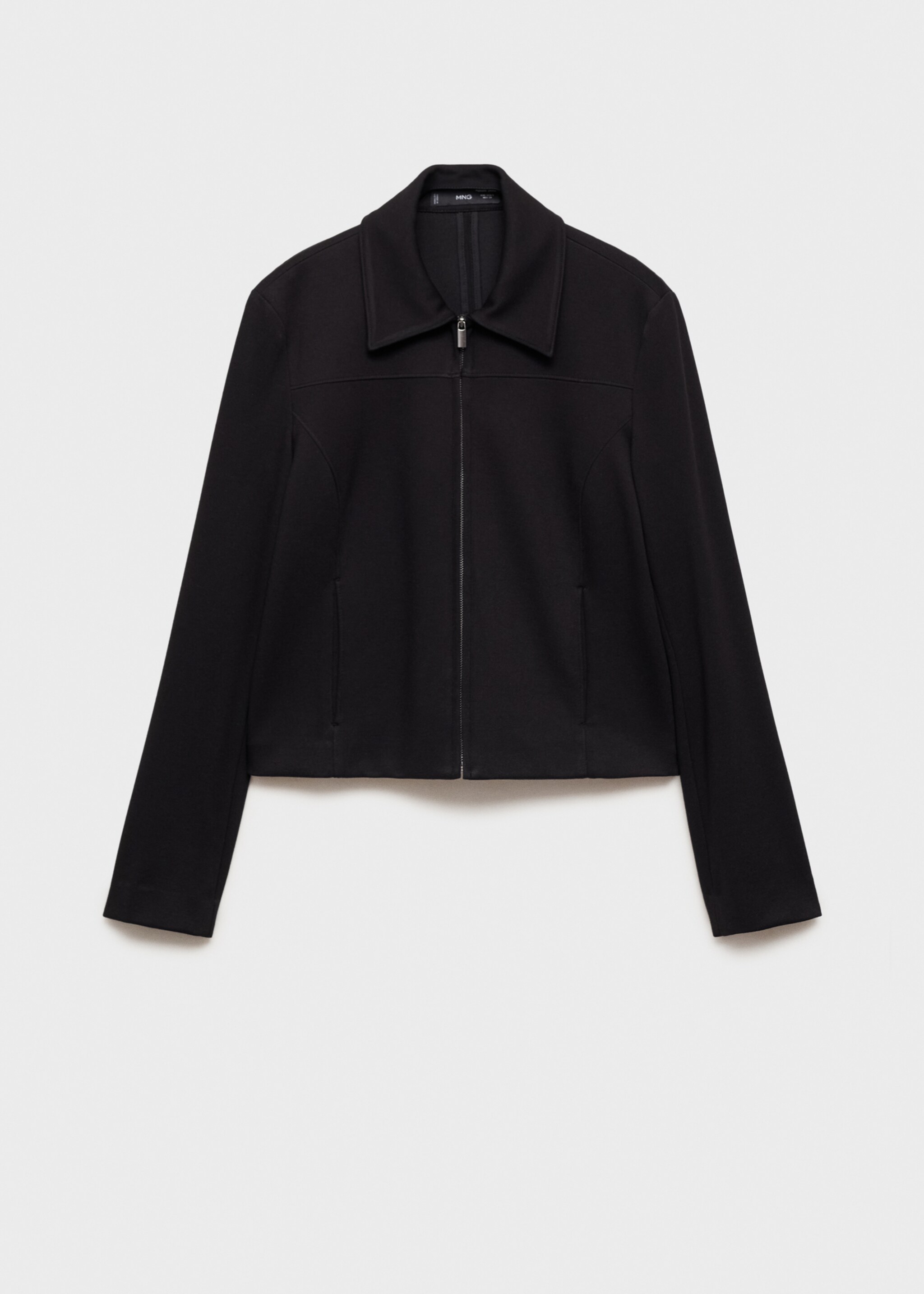 Zipper fitted jacket - Article without model, Black. Ref: 87073284-00.