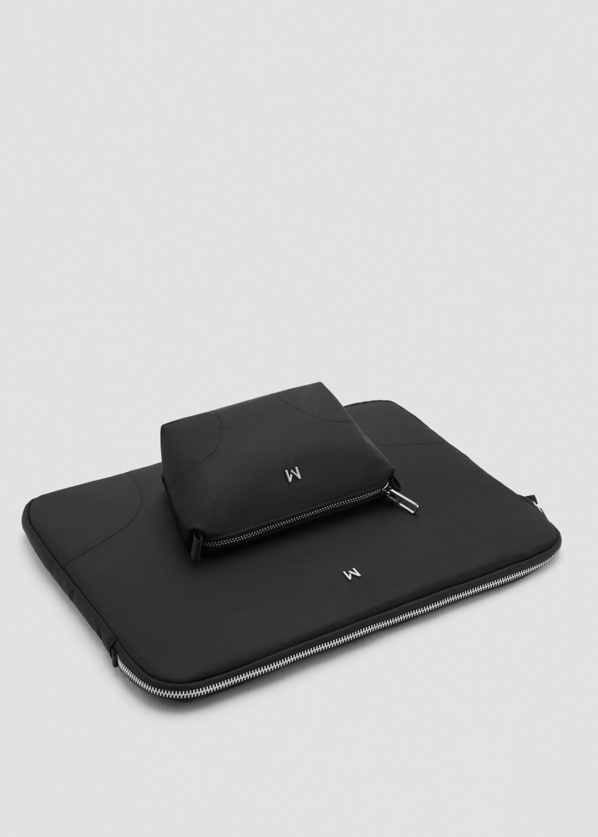 Etui na laptopa z nylonu - Szczegóły artykułu 3, Czarny. Ref: 87073285-00.