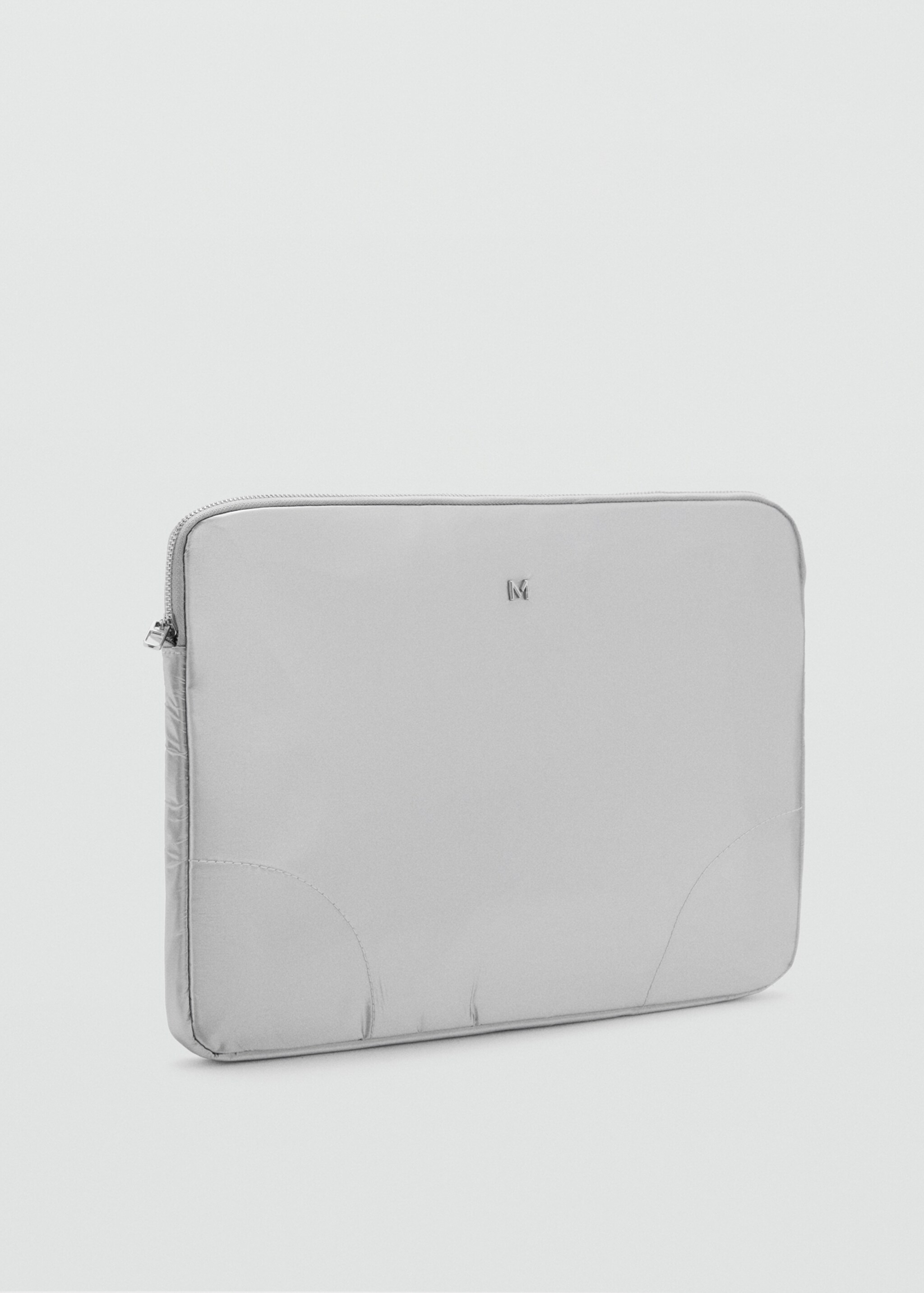 Nylon laptop case - Medium plane, Silver. Ref: 87073285-00.