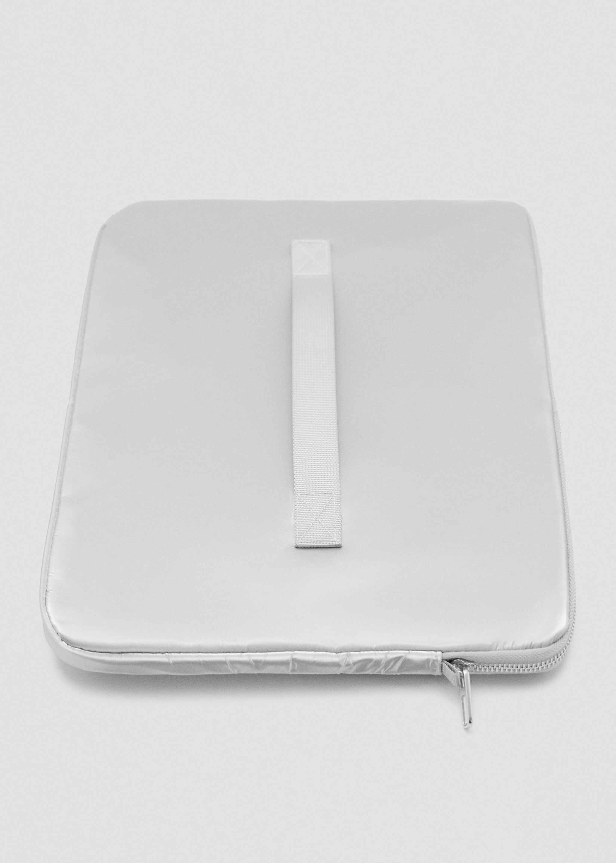 Nylon laptop case - Details of the article 1, Silver. Ref: 87073285-00.
