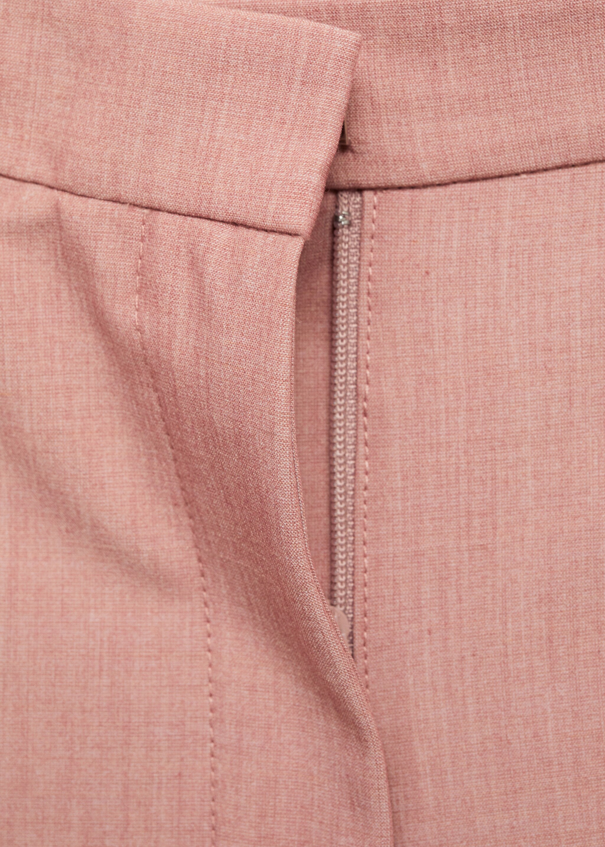 Straight suit trousers - Details of the article 8, Pastel Pink. Ref: 87073292-00.