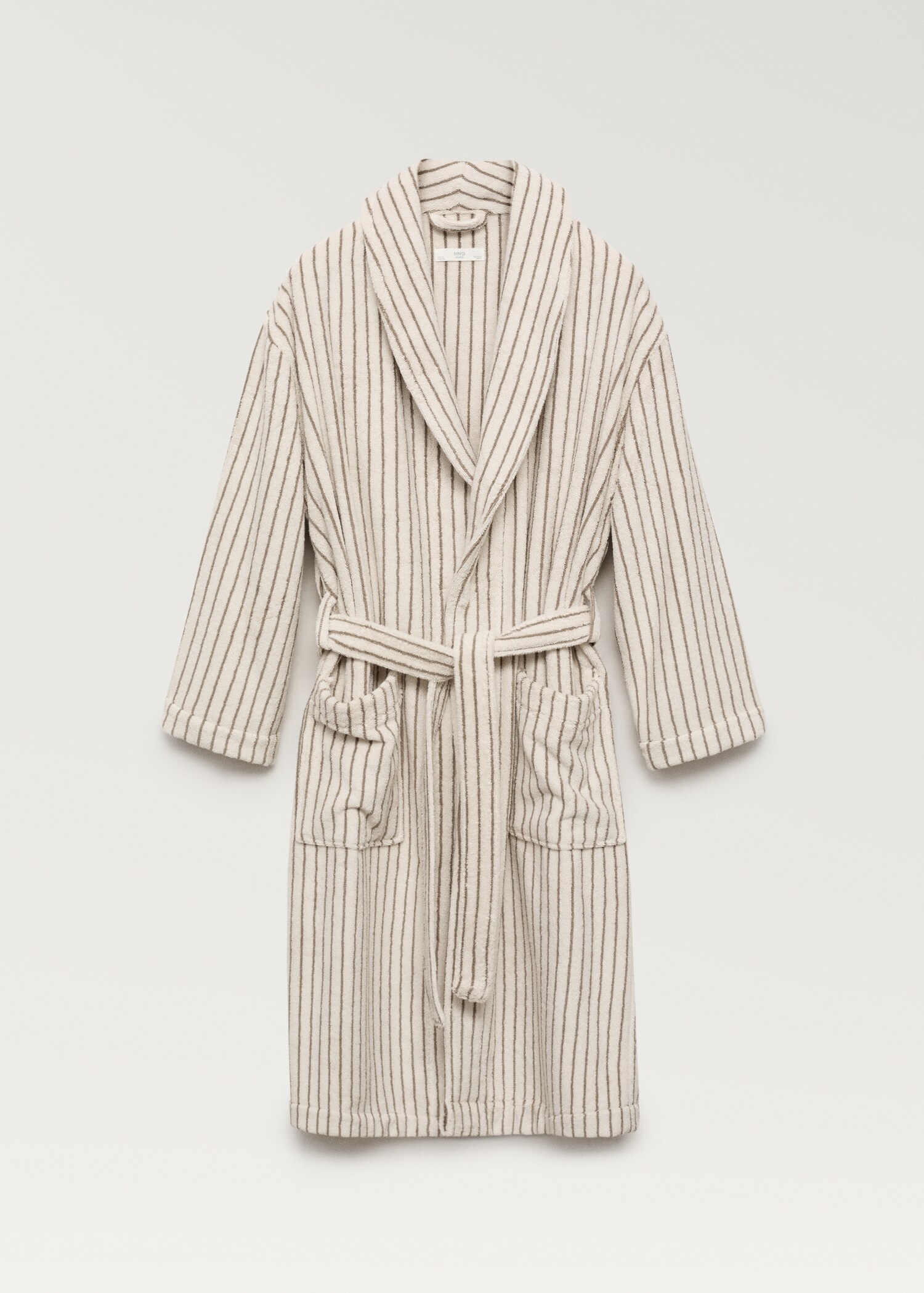 Two-tone striped bathrobe - Article without model
