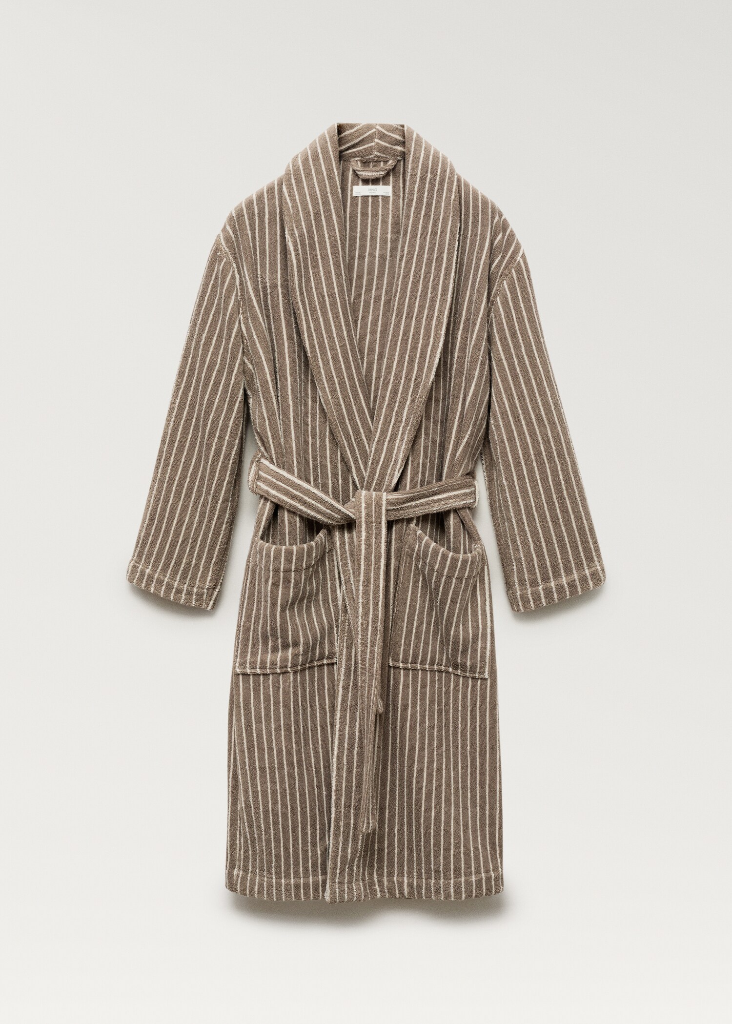 Two-tone striped bathrobe - Article without model
