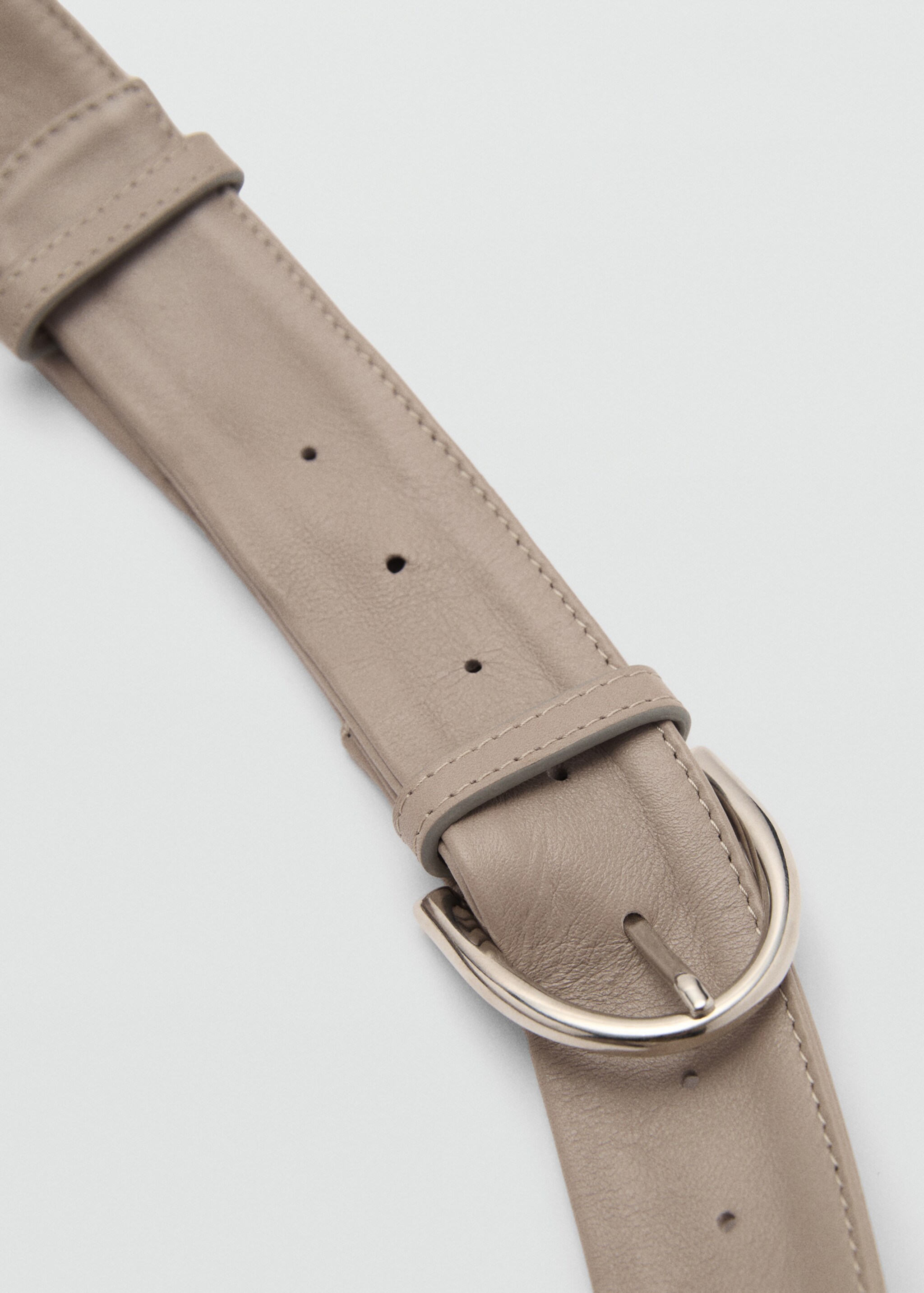 Leren halvemaanvormige tas - Detail van het artikel 1, Licht/Pastelgrijs. Ref: 87073295-00.