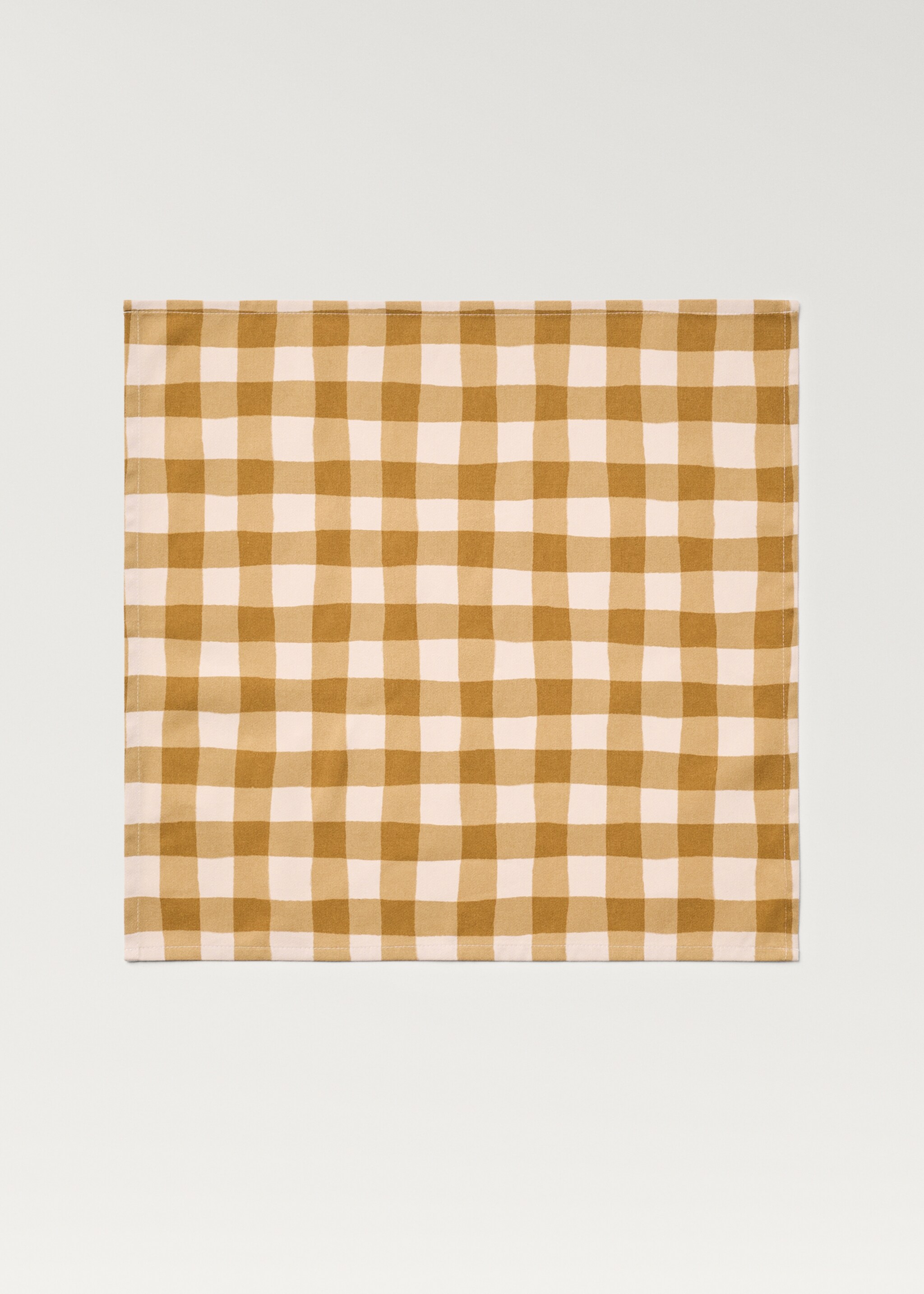 Cotton check napkins - Article without model, Medium Pink. Ref: 87073300-00.