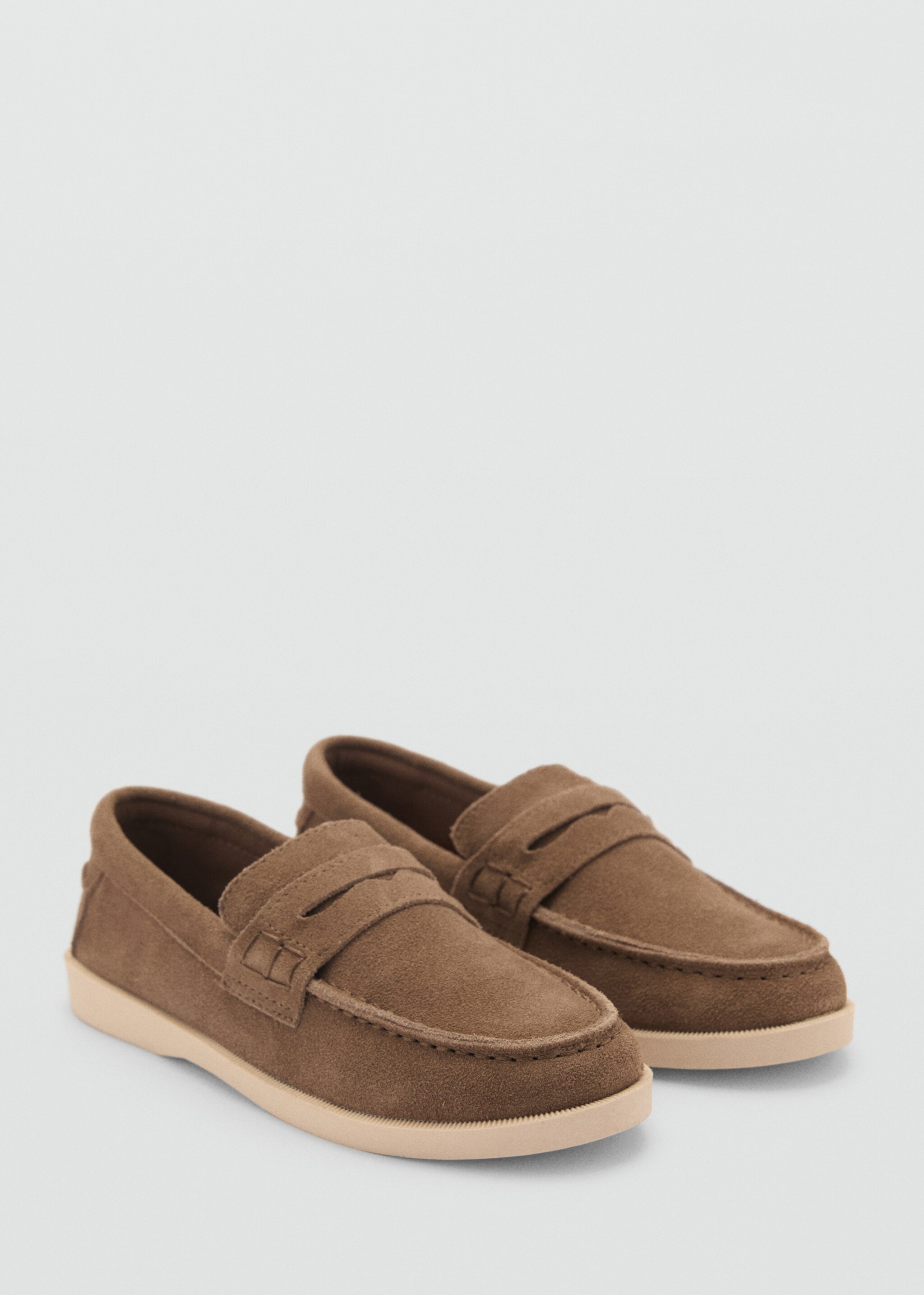Suede leather loafers - Medium plane, Sand. Ref: 87073636-00.