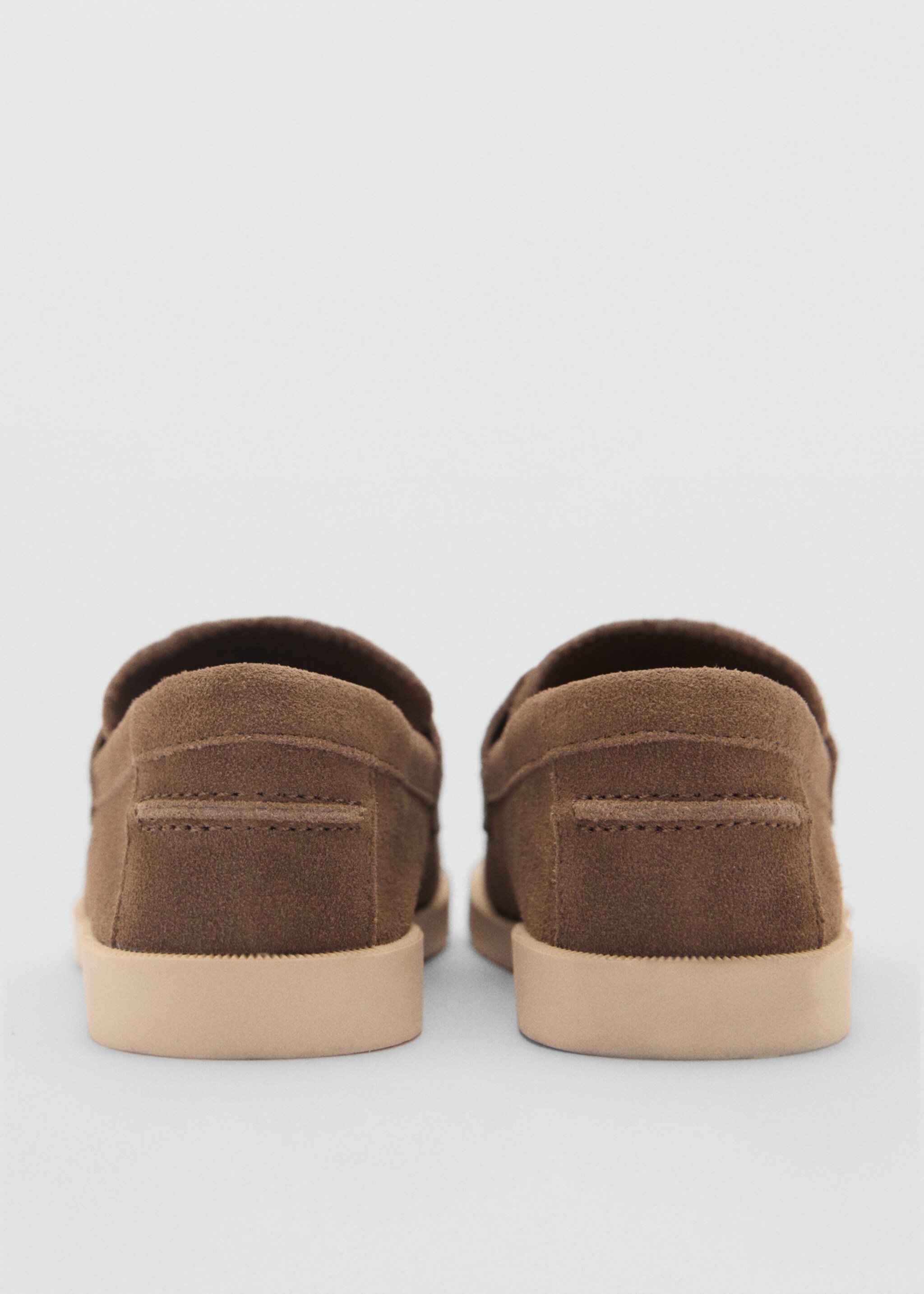 Suede leather loafers - Details of the article 2, Sand. Ref: 87073636-00.