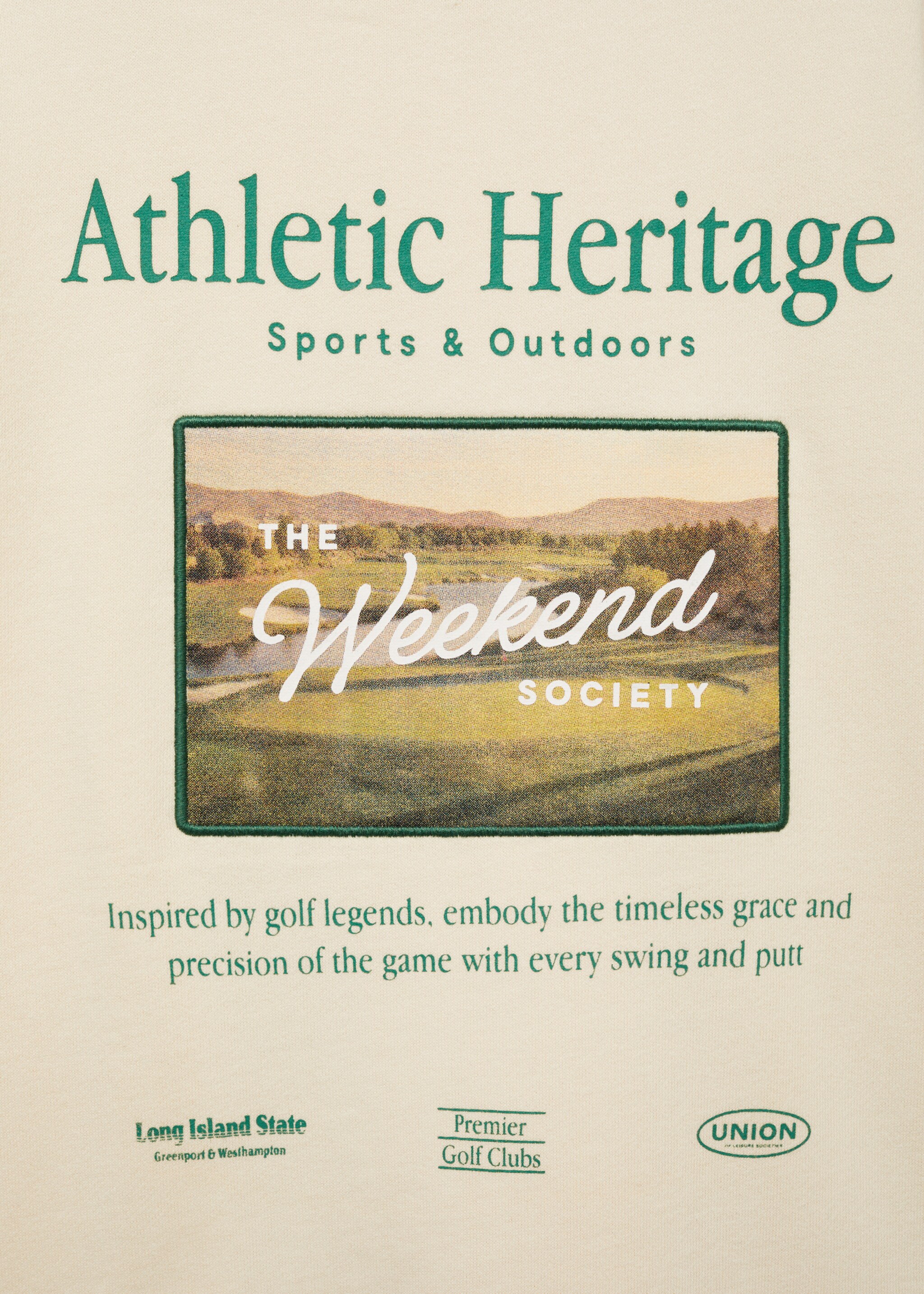 Printed cotton sweatshirt - Details of the article 0, Ecru. Ref: 87073642-00.