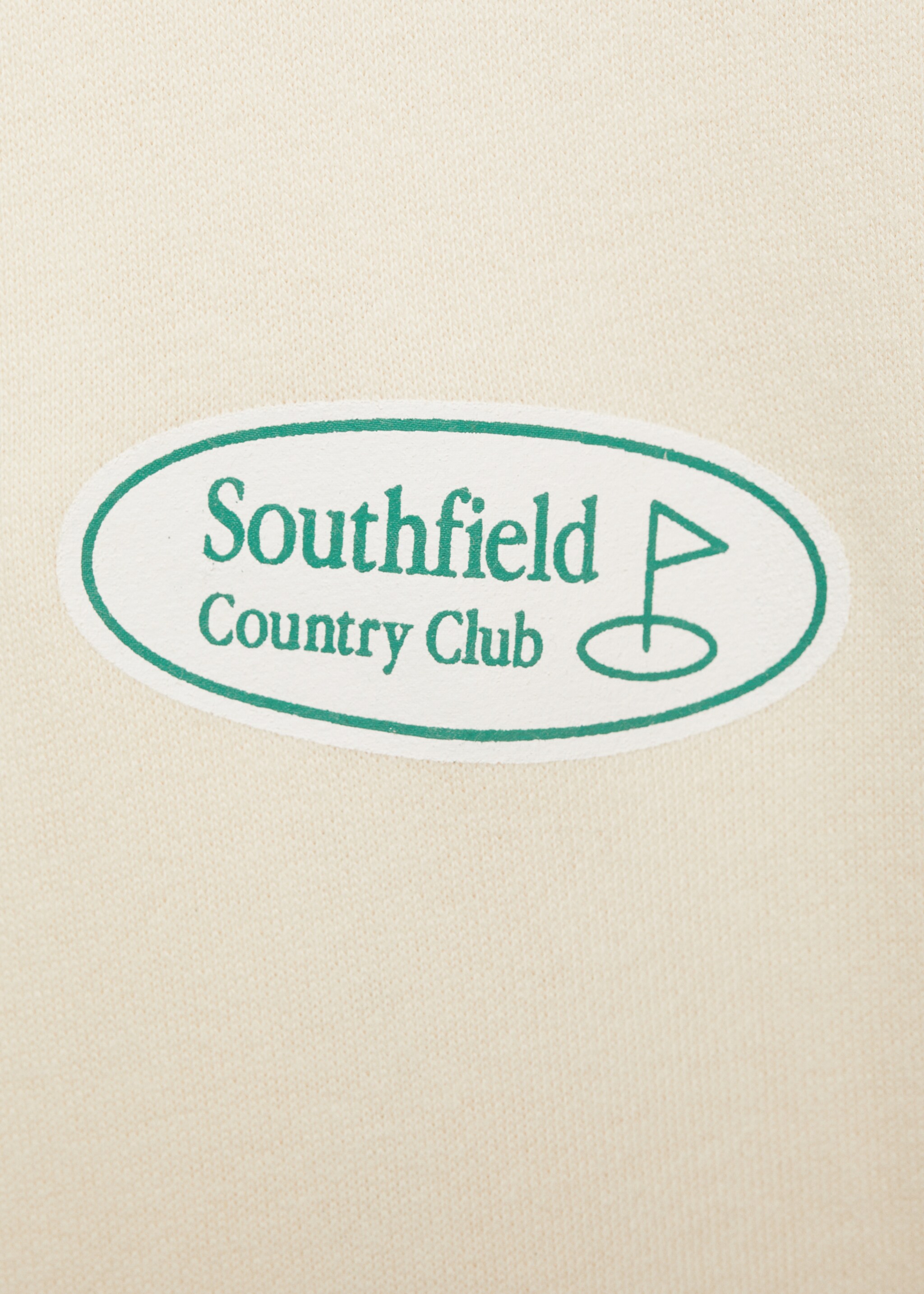 Printed cotton sweatshirt - Details of the article 8, Ecru. Ref: 87073642-00.