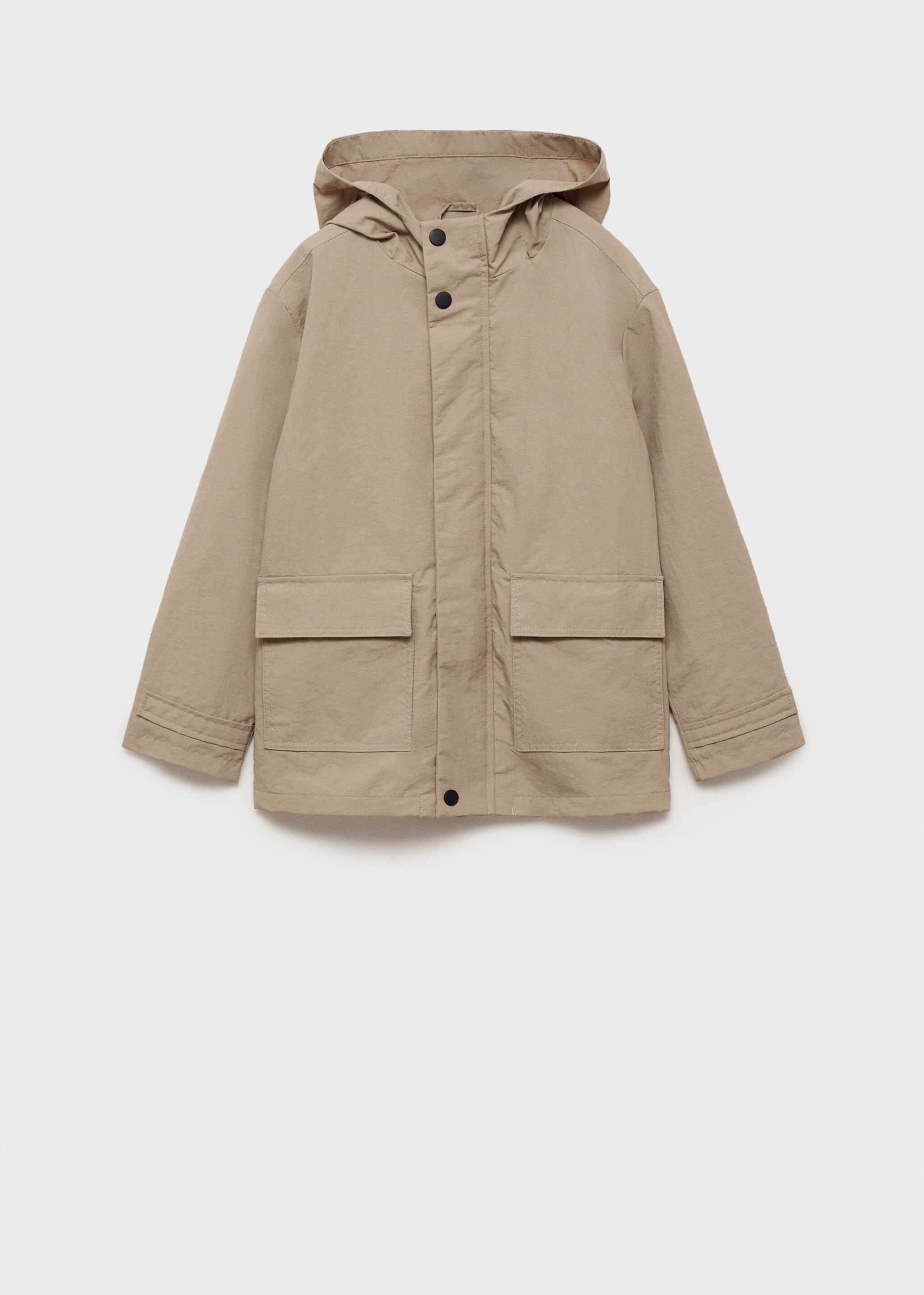 Hooded parka - Article without model, Sand. Ref: 87073644-00.