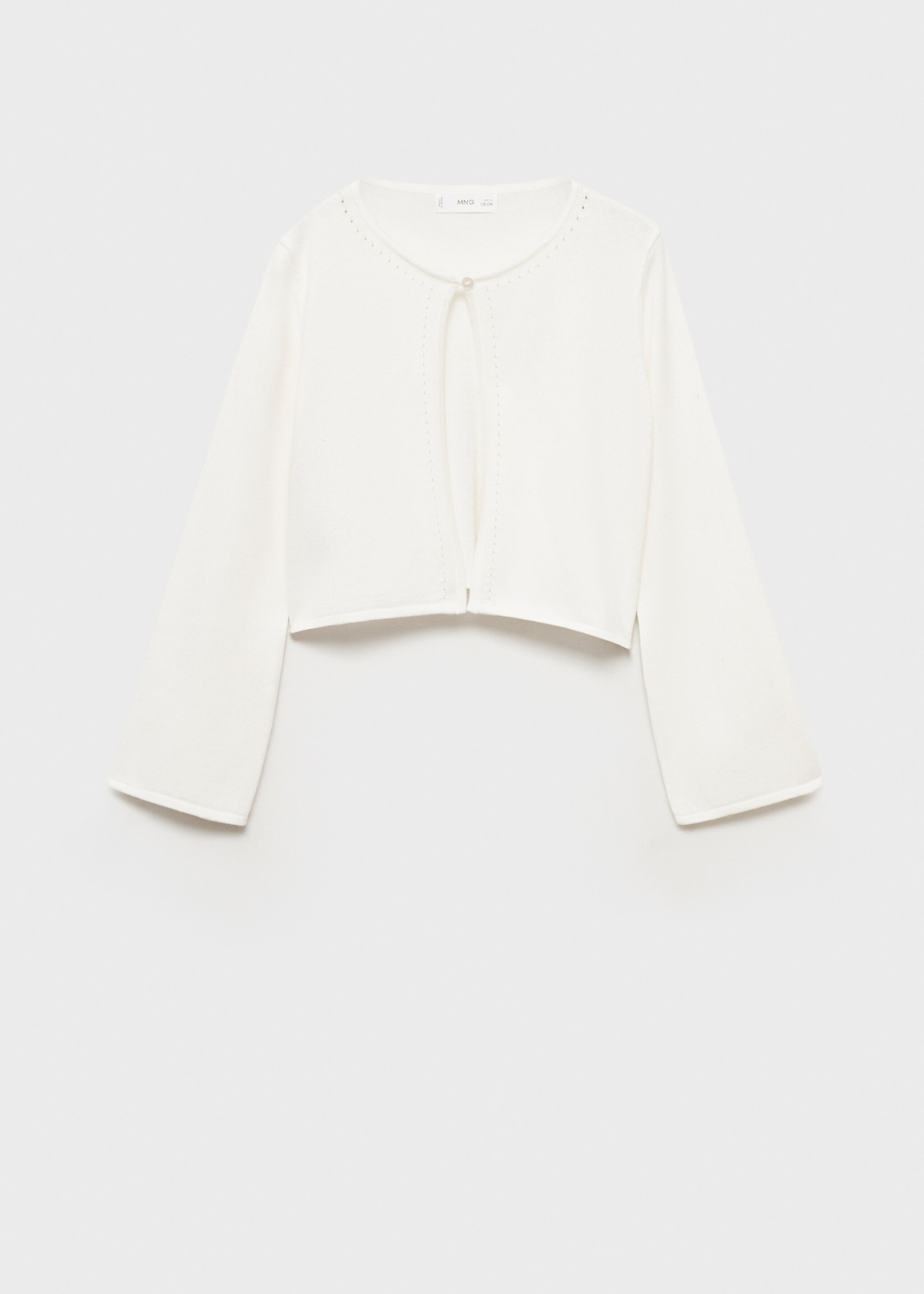 Fine-knit cotton cardigan - Article without model, Off White. Ref: 87073647-00.