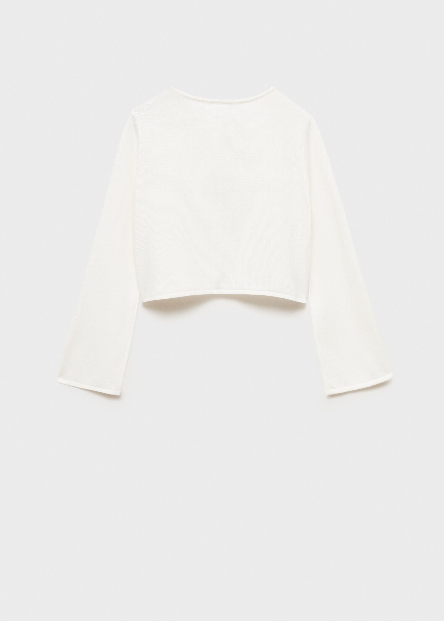 Fine-knit cotton cardigan - Reverse of the article