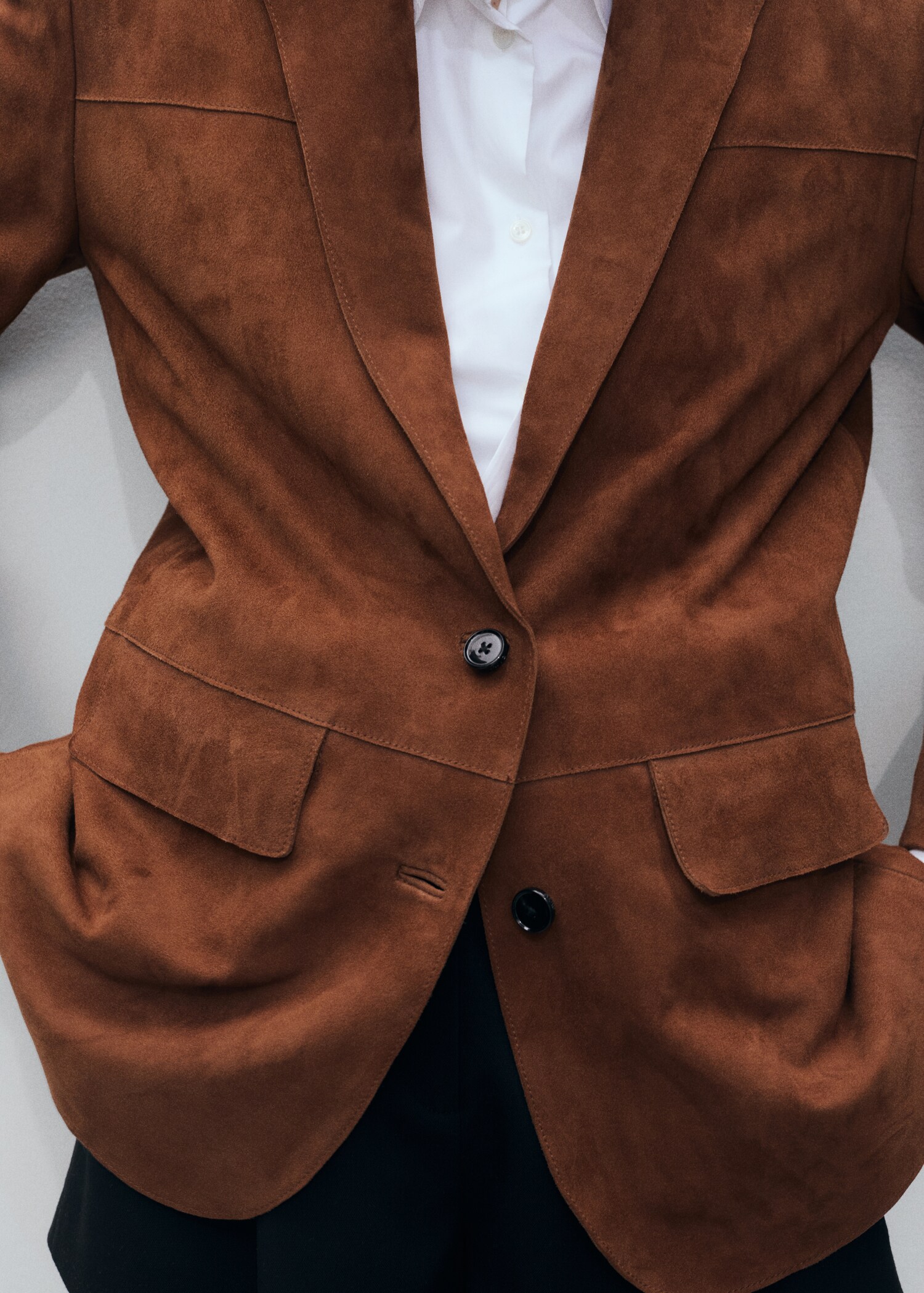 Straight suede jacket - Details of the article 2