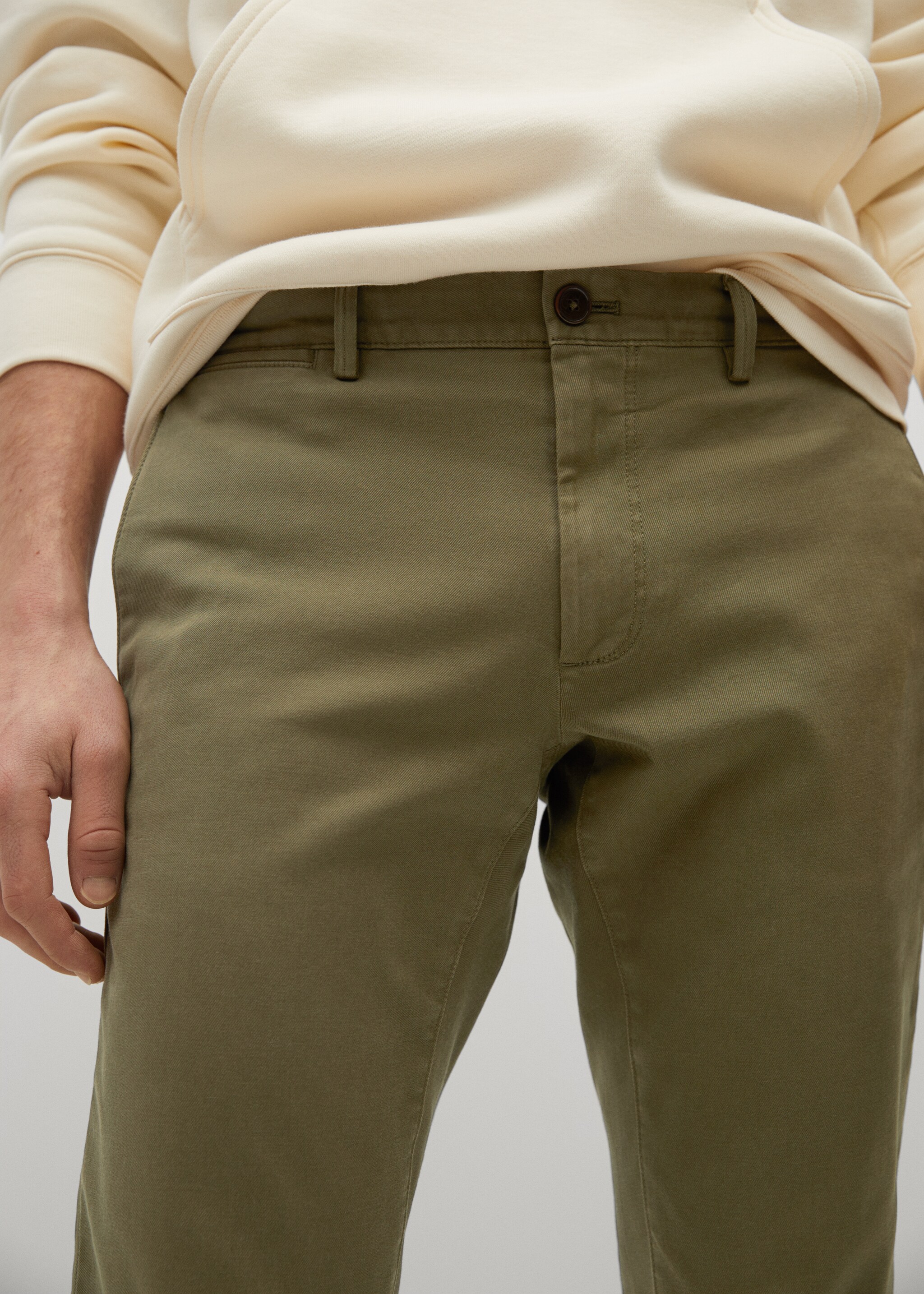 Keprové kalhoty chino slim fit - Detail zboží 1