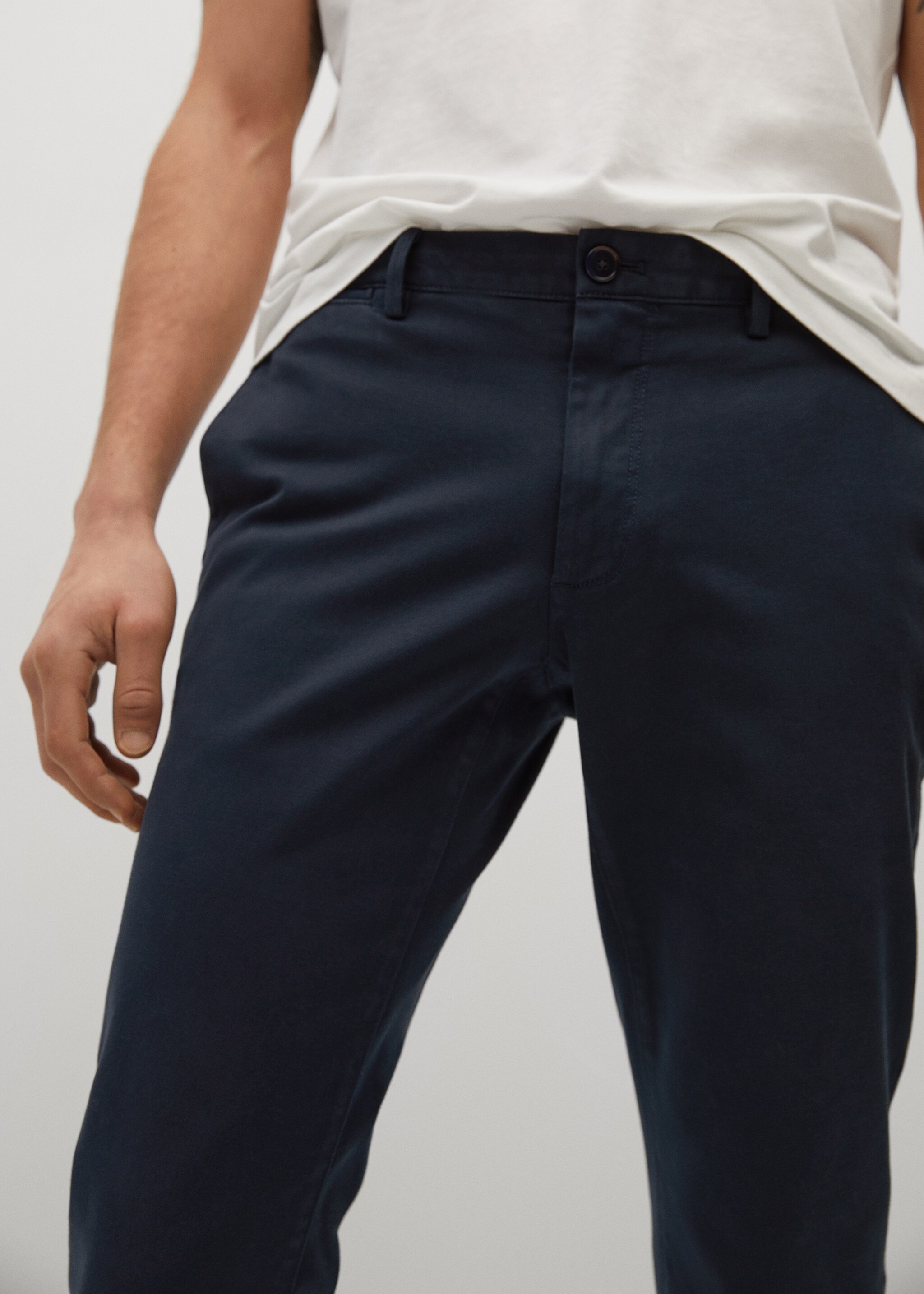 Keprové kalhoty chino slim fit - Detail zboží 1