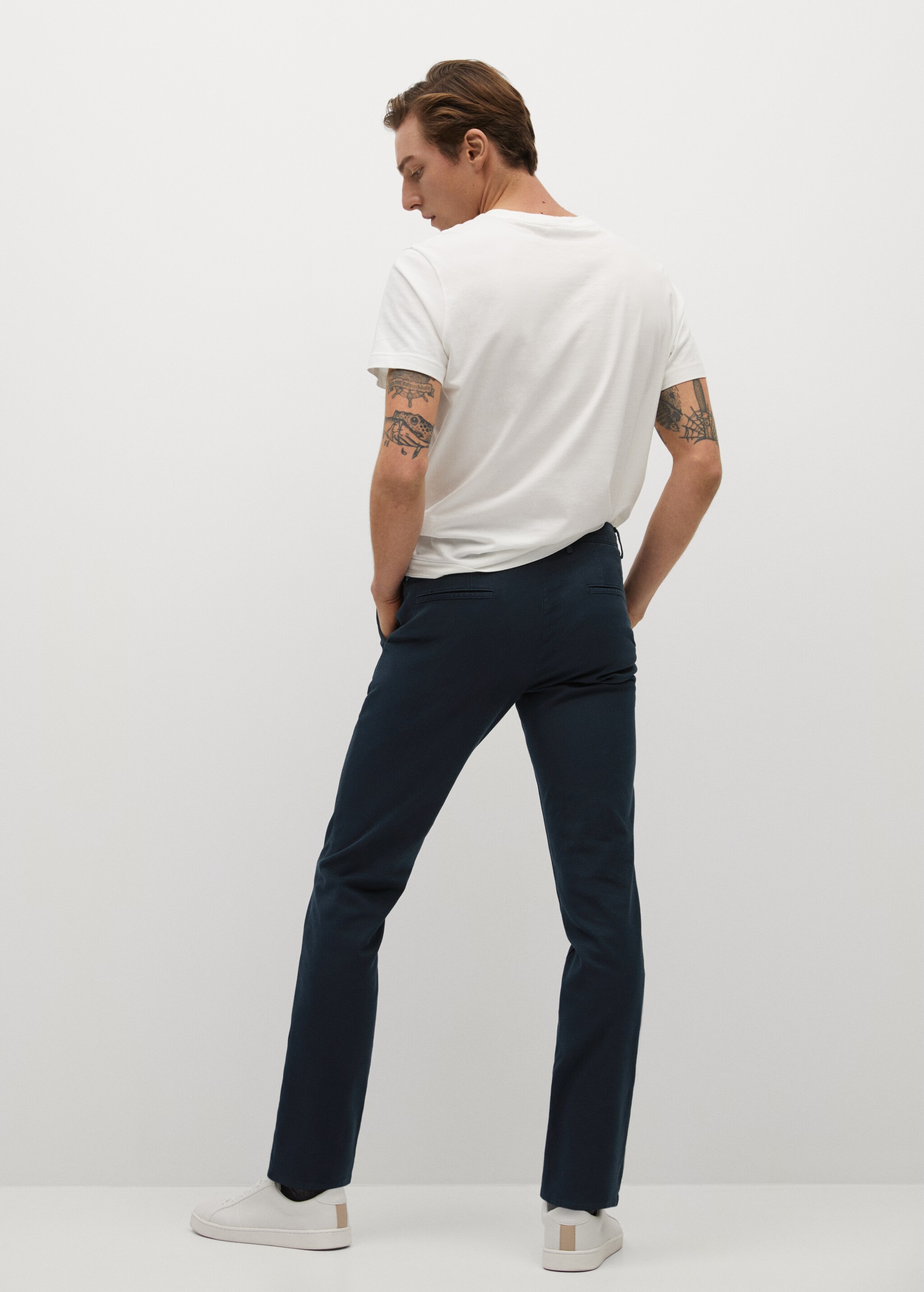 Keprové kalhoty chino slim fit - Zadní strana zboží