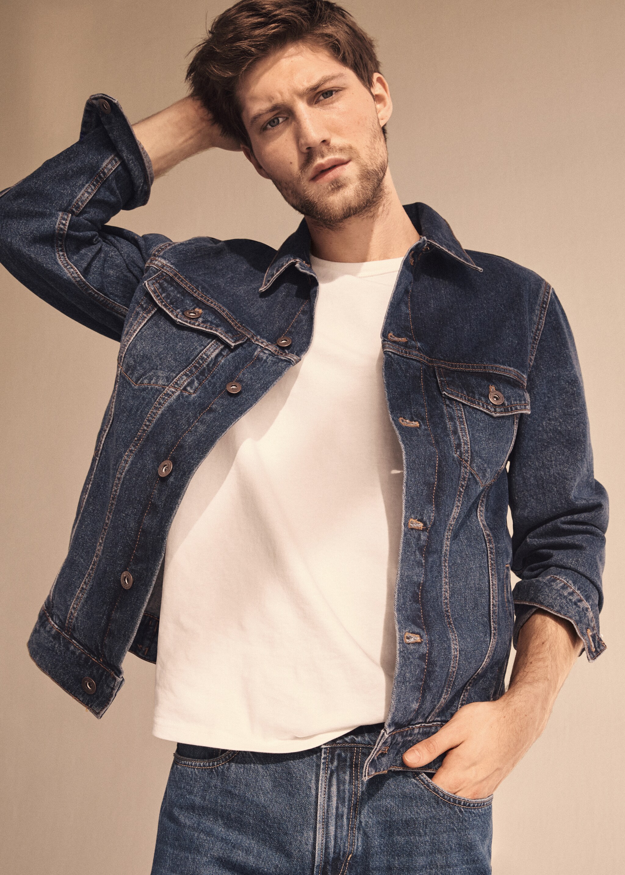 Chaqueta denim lavado oscuro - Detalle del artículo 5