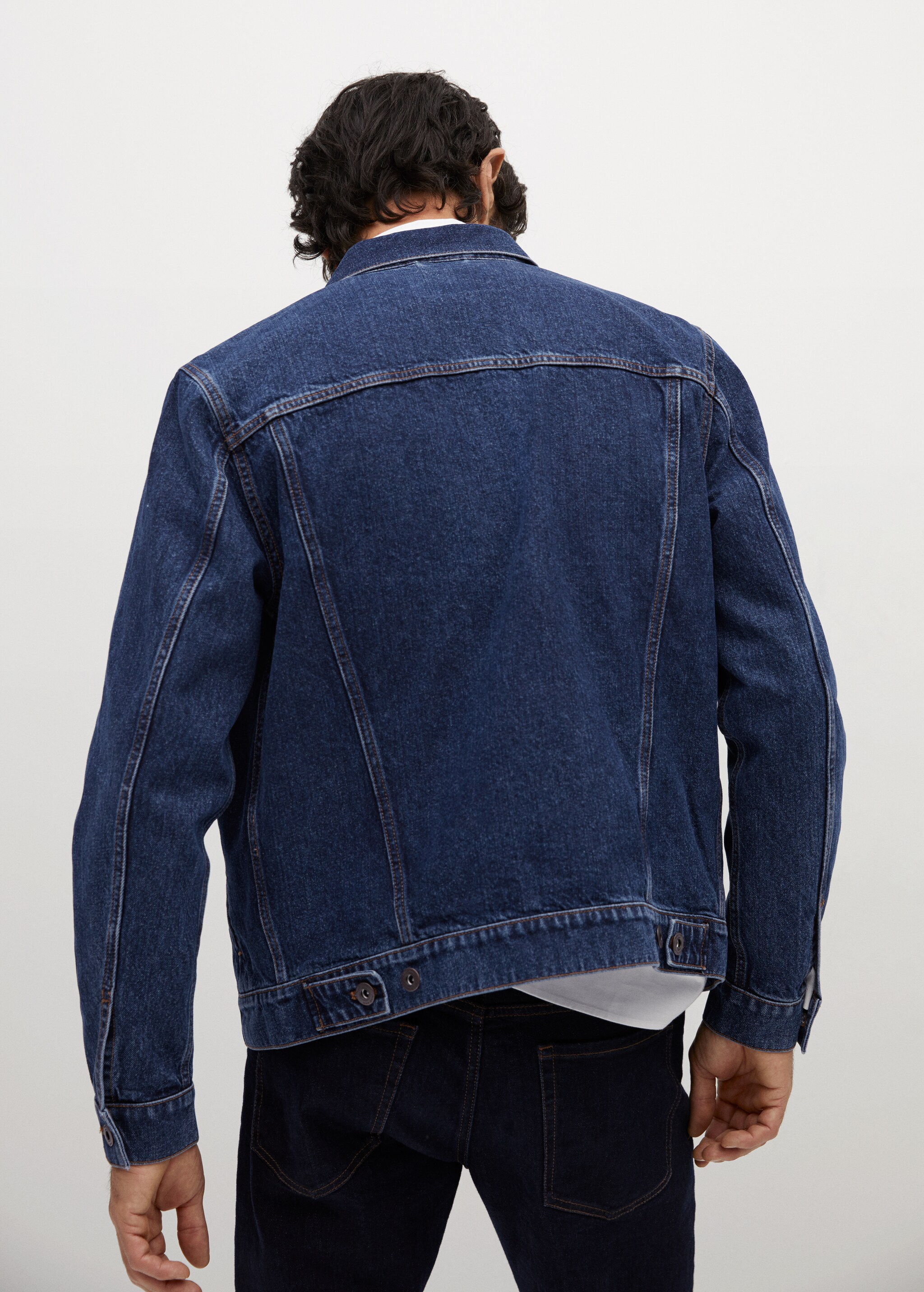 Chaqueta denim lavado oscuro - Reverso del artículo