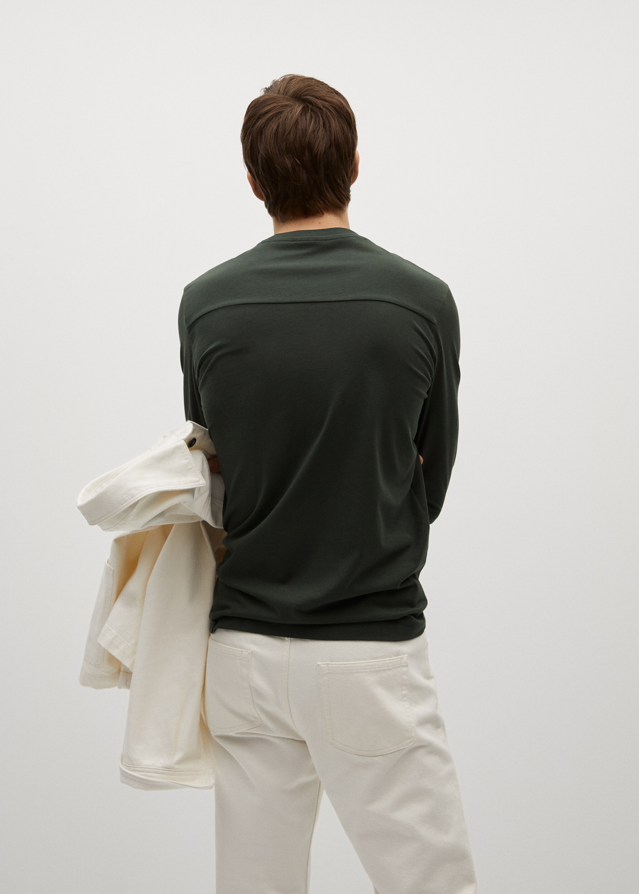 Long sleeve cotton t-shirt - Reverse of the article