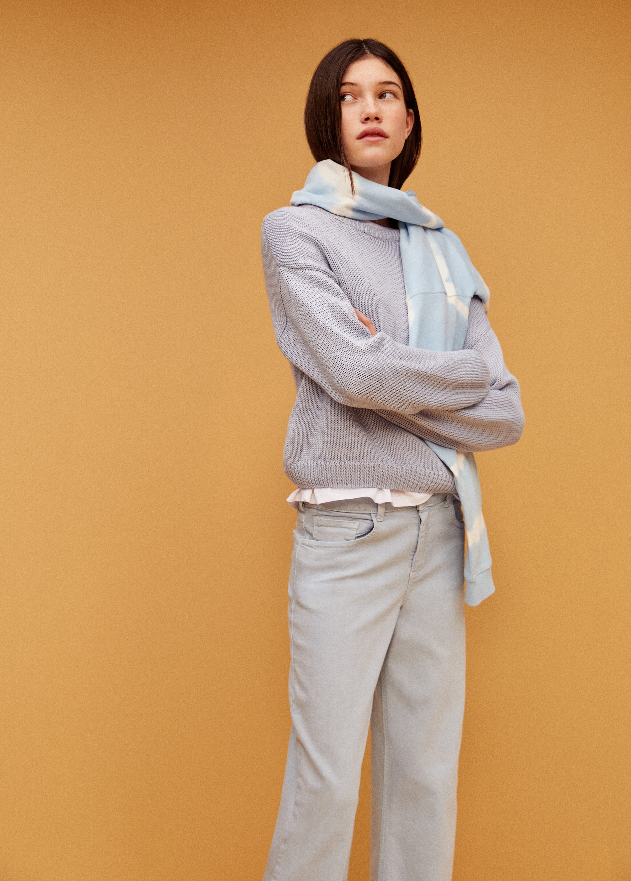 Culotte-Jeans in Cropped-Länge mit ausgefranstem Saum - Detail des Artikels 5