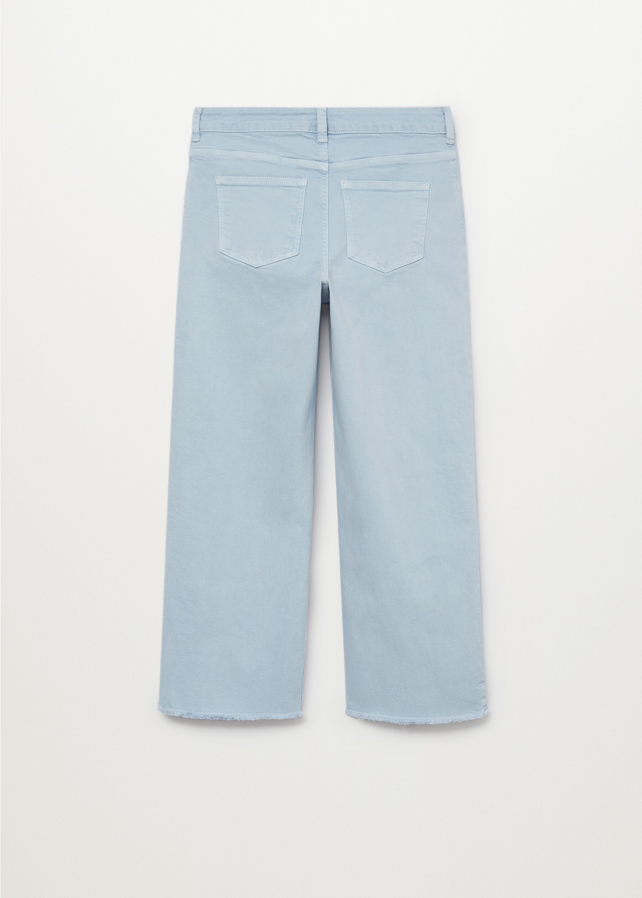 Culotte-Jeans in Cropped-Länge mit ausgefranstem Saum - Rückseite des Artikels