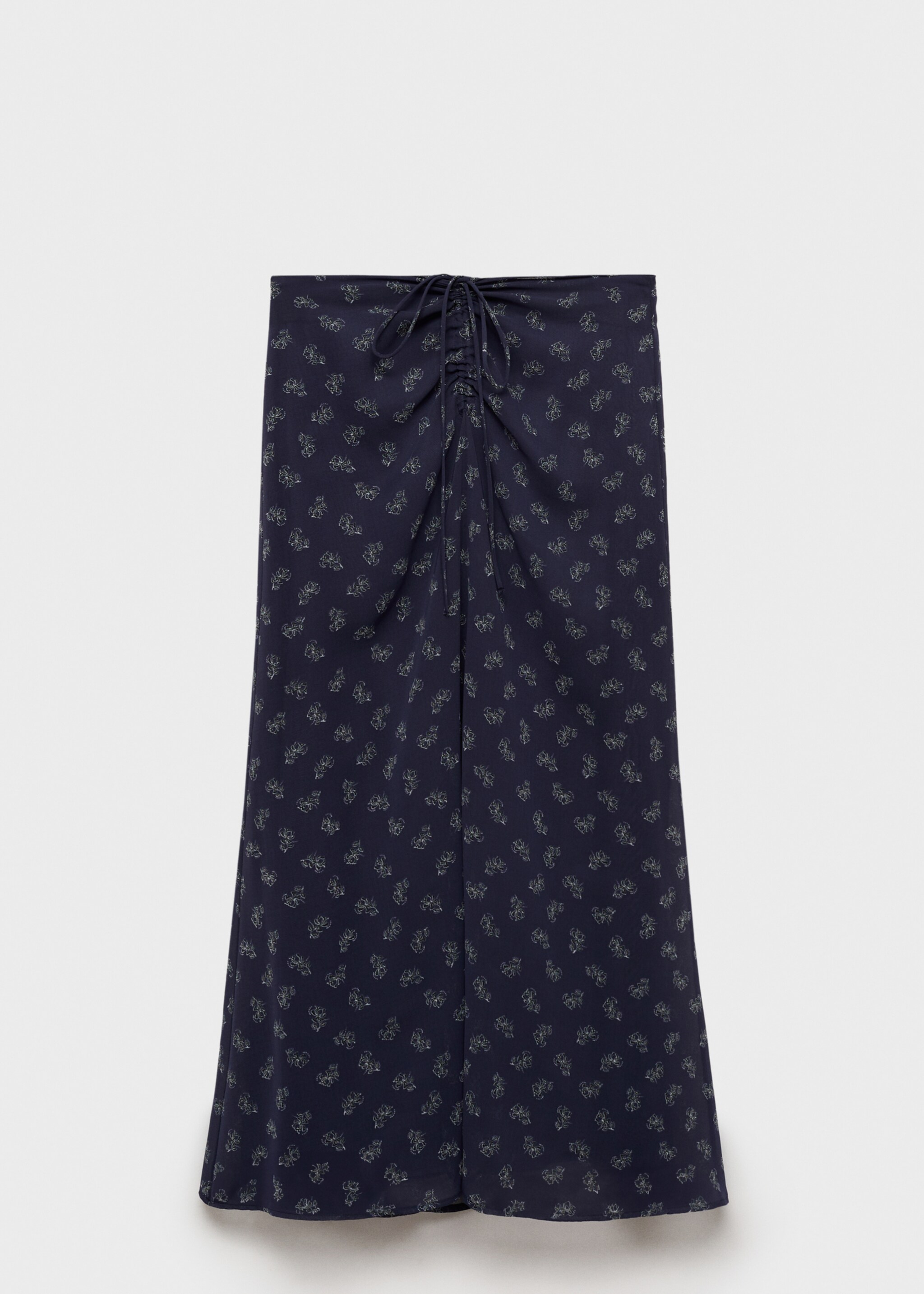 Printed long skirt - Article without model, Dark Navy. Ref: 87074067-00.
