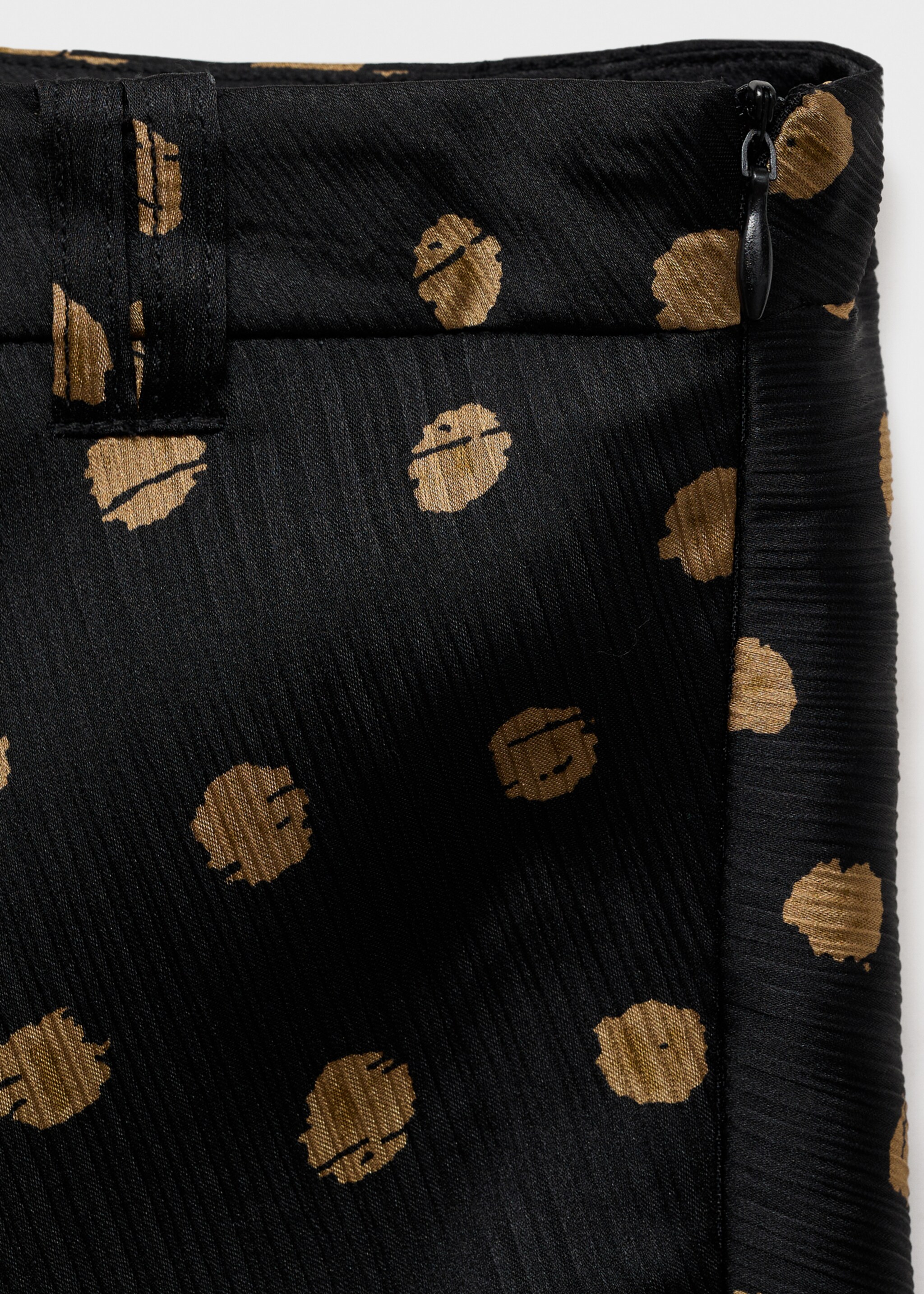 Jupe midi pois - Détail de l'article 8, Noir. Ref: 87074069-00.