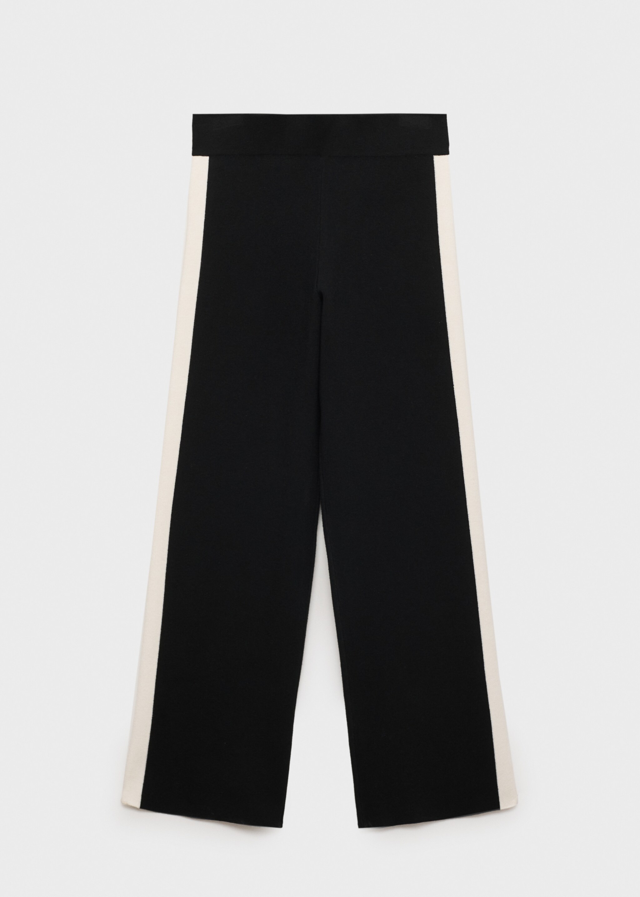 Strickhose mit Kontraststreifen - Artikel ohne Model, Schwarz. Ref: 87074074-00.