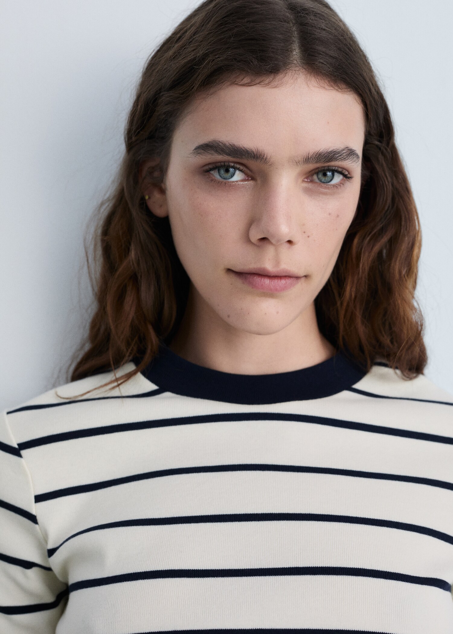 Striped cotton T-shirt - Details of the article 1