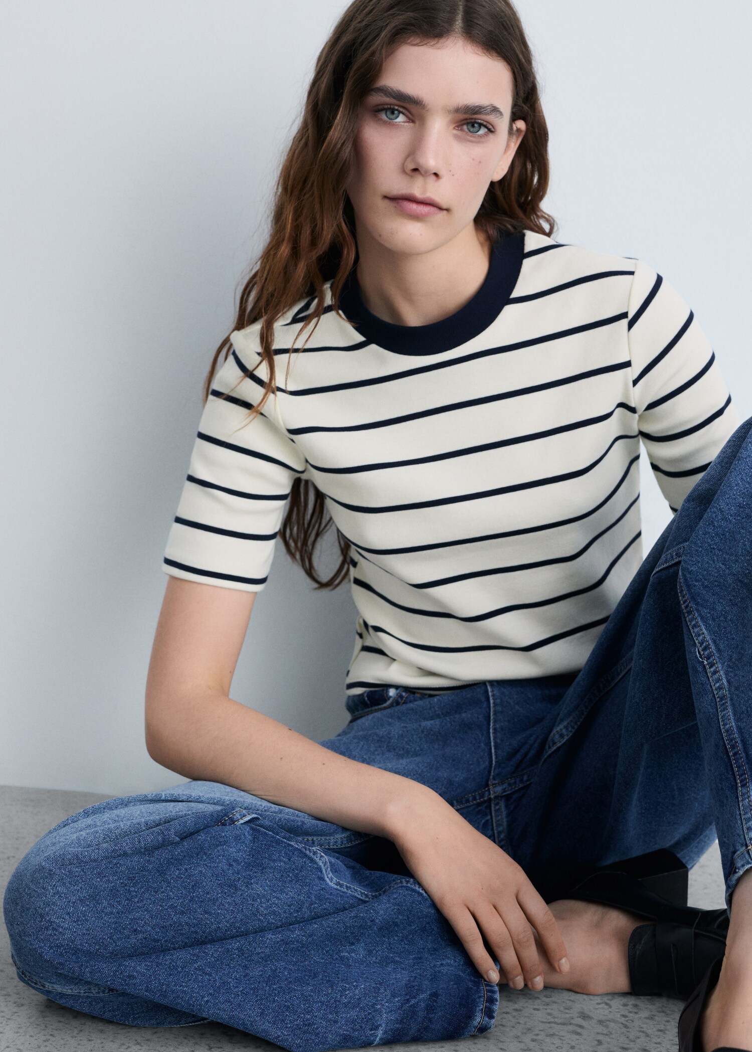 Striped cotton T-shirt - Details of the article 2