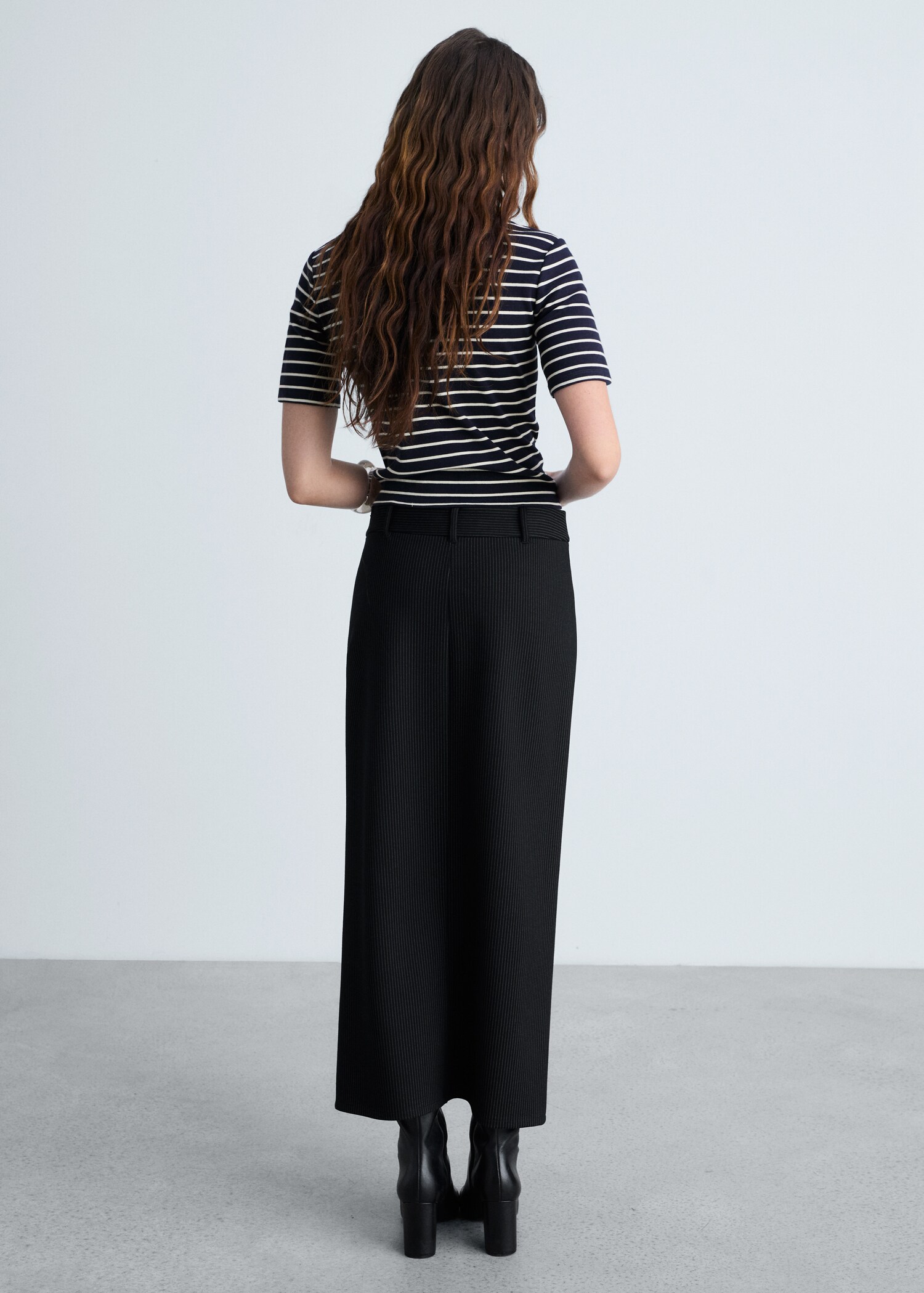 Striped cotton T-shirt - Reverse of the article